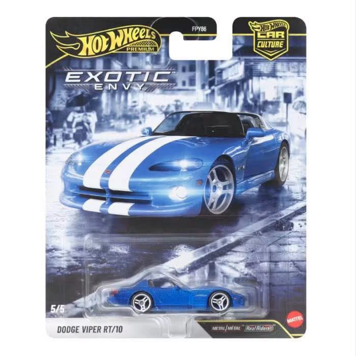 【預訂 Pre-Order】 Hot Wheels Car Culture 2027 Exotic Envy Set of 5:  Pagani Zonda C12 / Ferrari F40 /  Bugatti EB110 / Porsche 911 GT1 / Dodge Viper RT