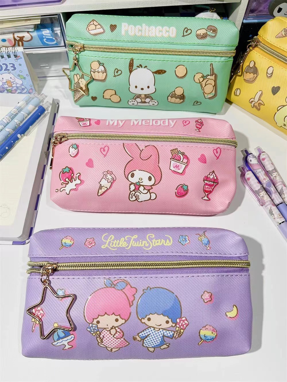 2隻$68。🎀 Sanrio 卡通拉鏈筆袋 / 化妝袋 🎀