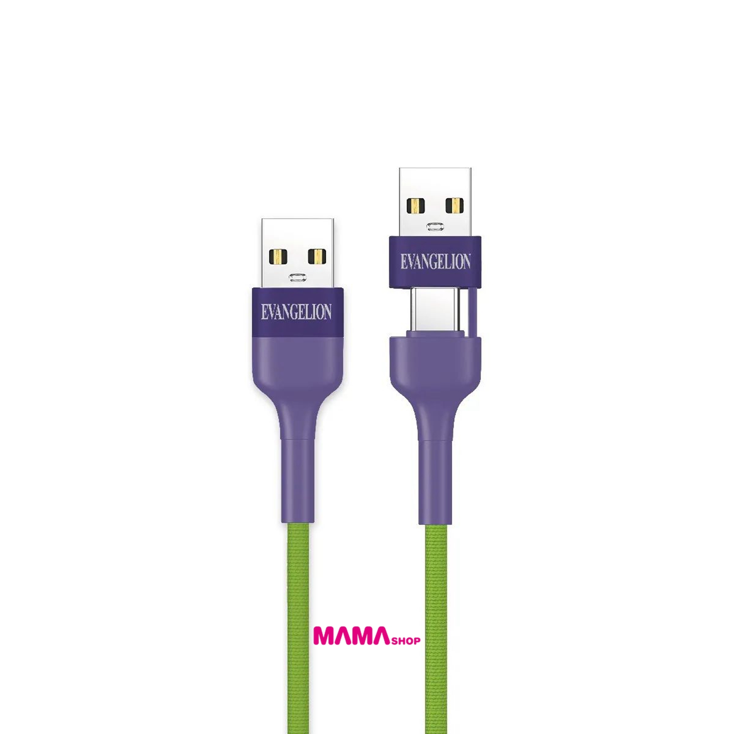 EVANGELION 新世紀福音戰士初號機 BC24 8合1 2出4 100W PD3.0鋁合金傳輸高速充電線