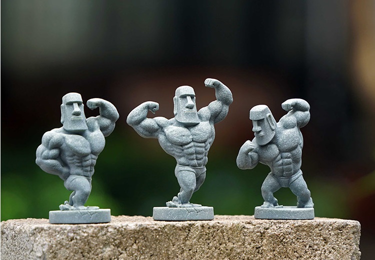 🗿史上最捲的石像！猛男摩艾軍團，無聲激勵你的每一組重訓💪
