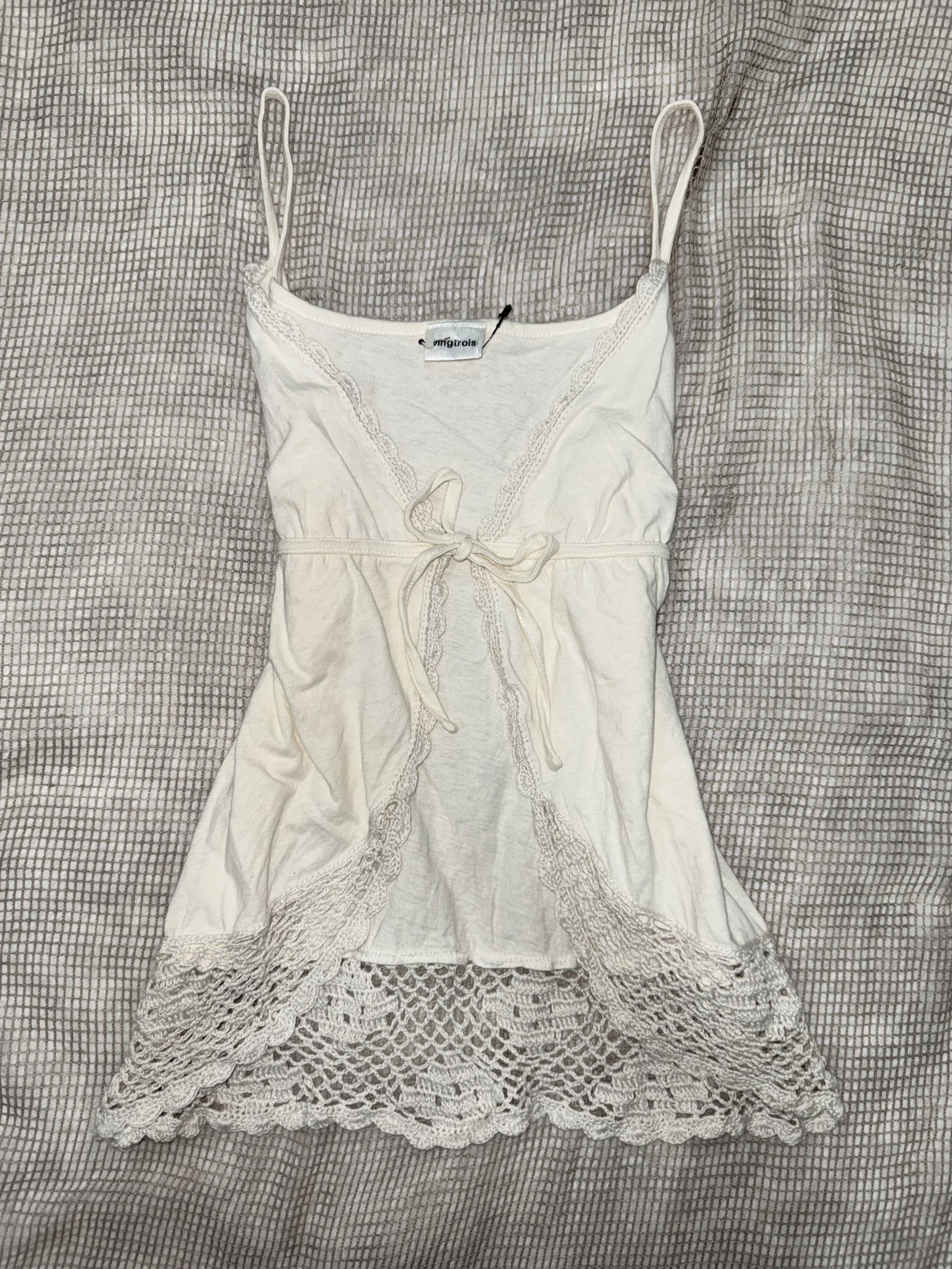 [On Sale]Lace-edged Vest Outer