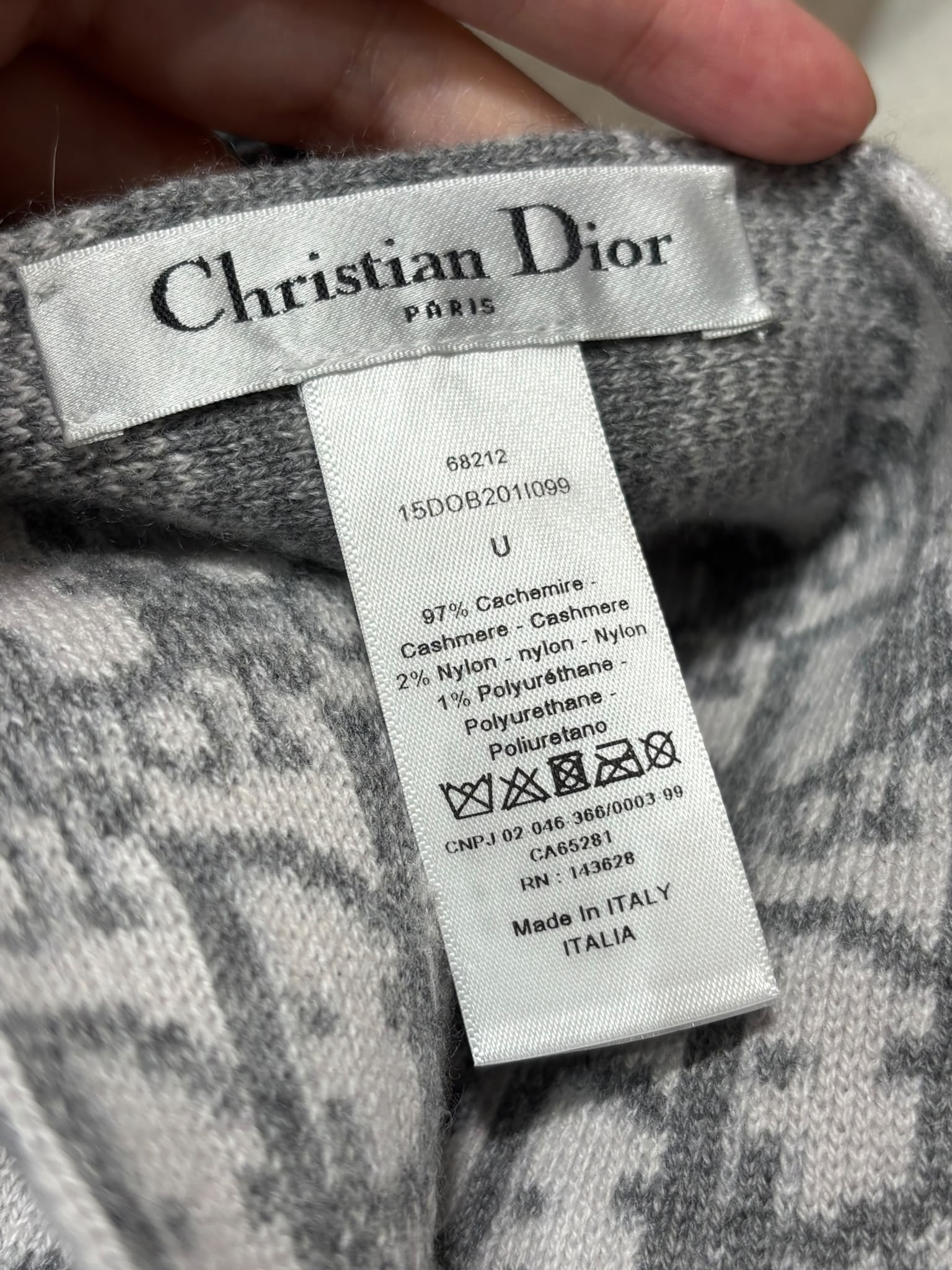 CHRISTIAN DIOR Oblique Scarf Cashmere Dior 頸巾100%Authentic, 99%New ✅ Box