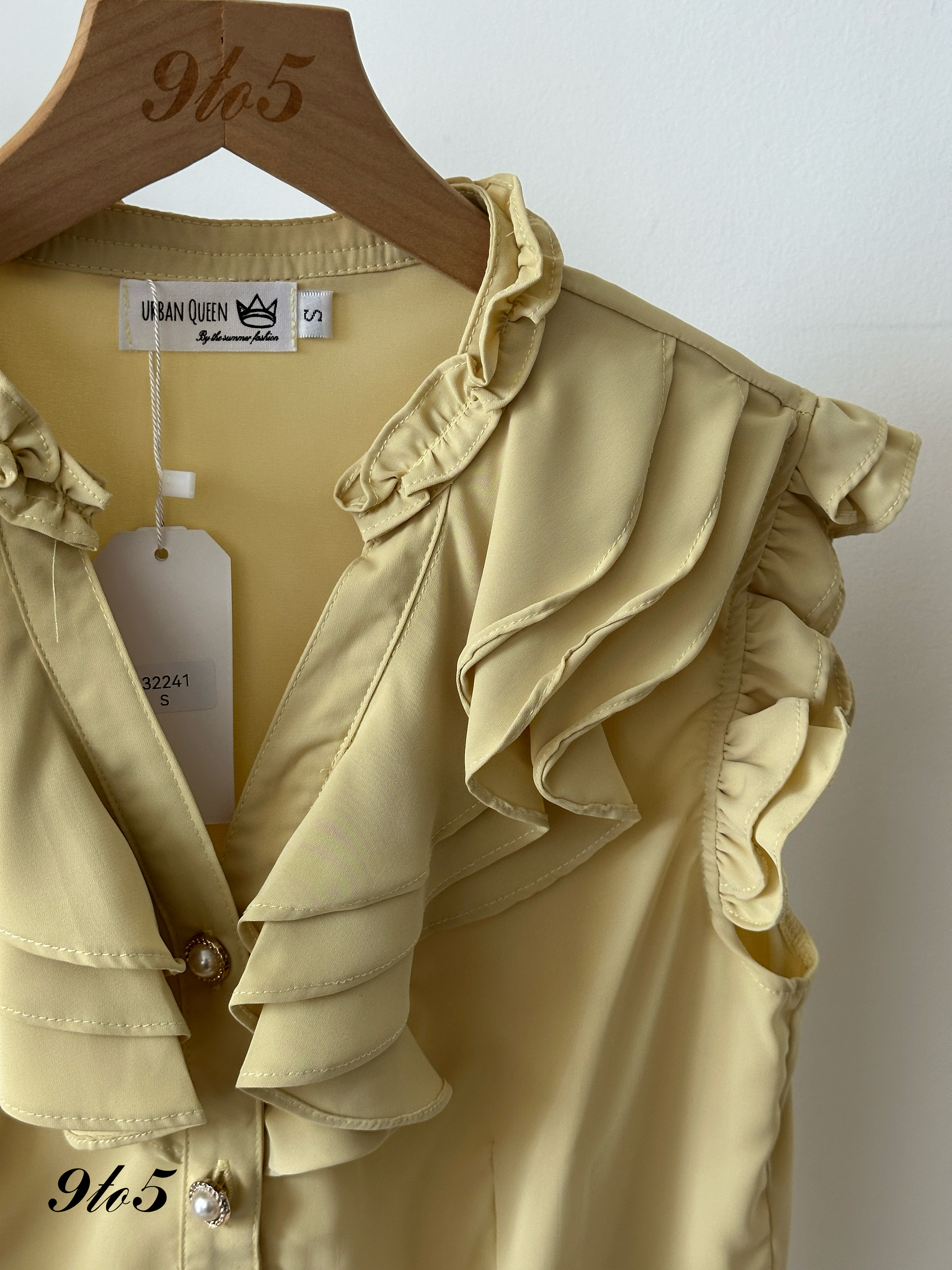 T3987 Cape Sleeve Ruffle Shirt - 3 Colors