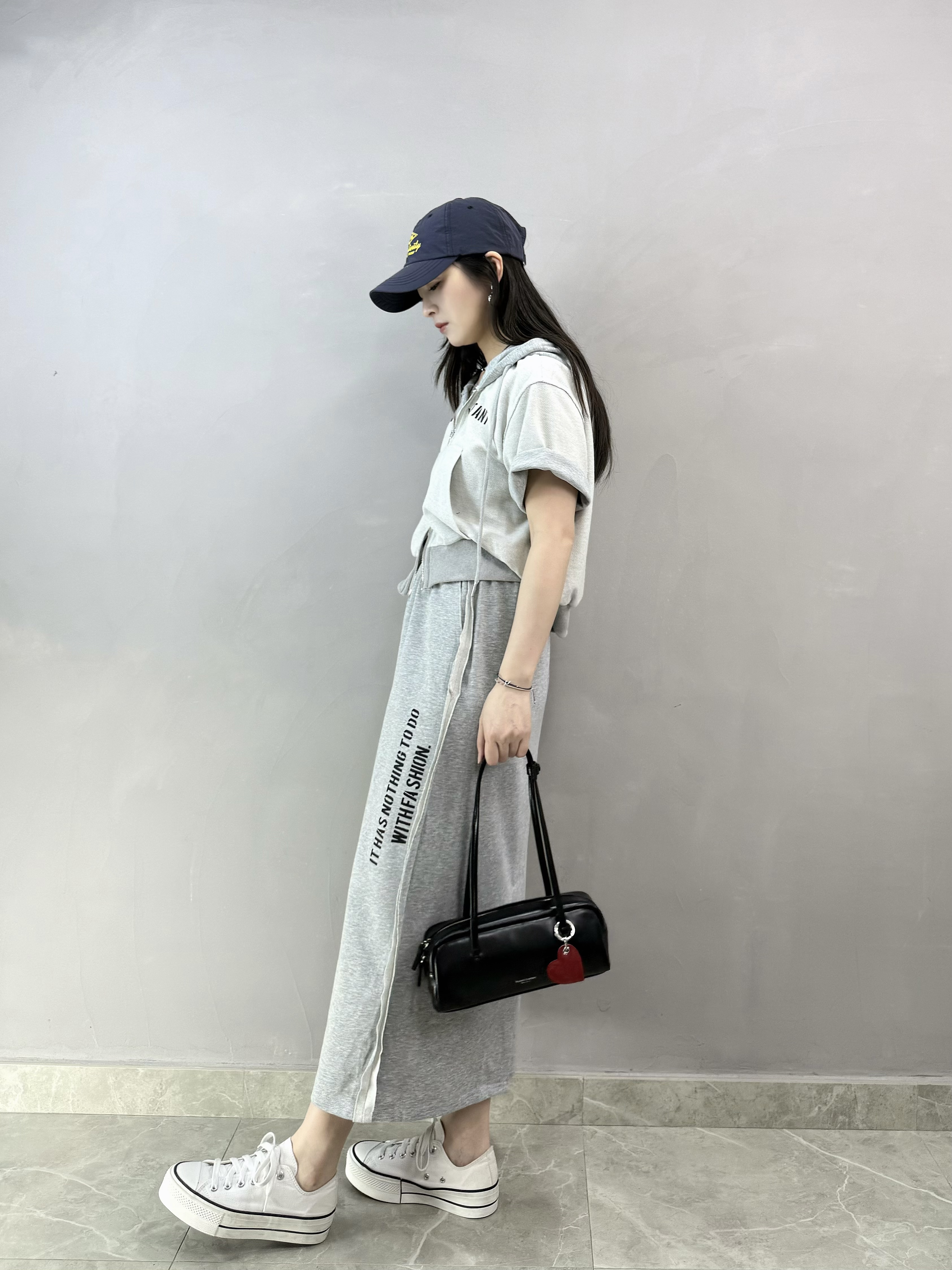 K74 短袖雙拉鏈外套+裙Set