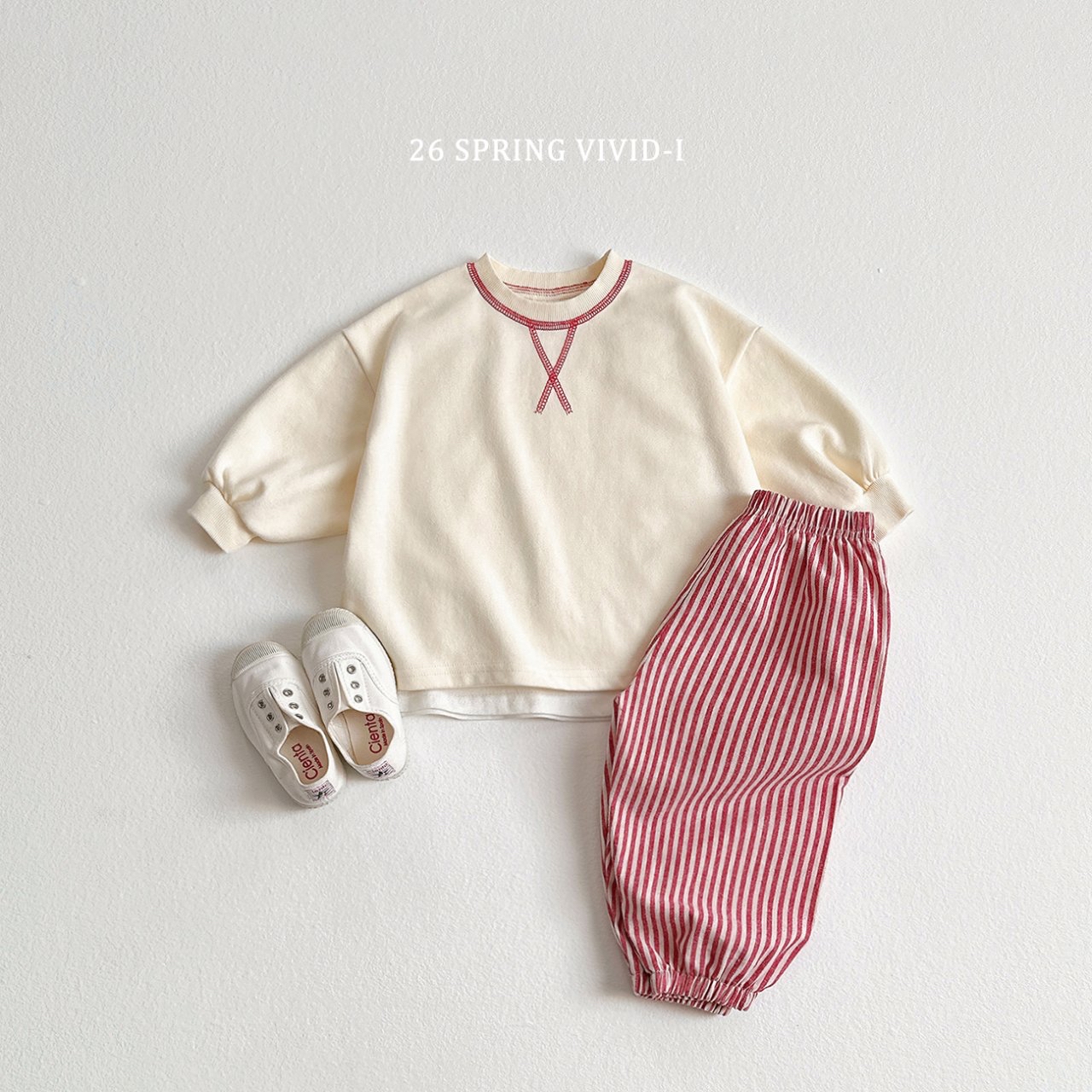 🌸預訂 韓國直送🌸🇰🇷VIVIDI三色撞色縫線寬鬆衛衣