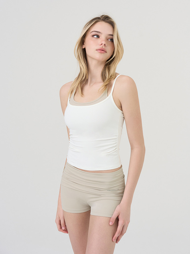 預購_Back Cross Shirred Layer Set by Grandeline