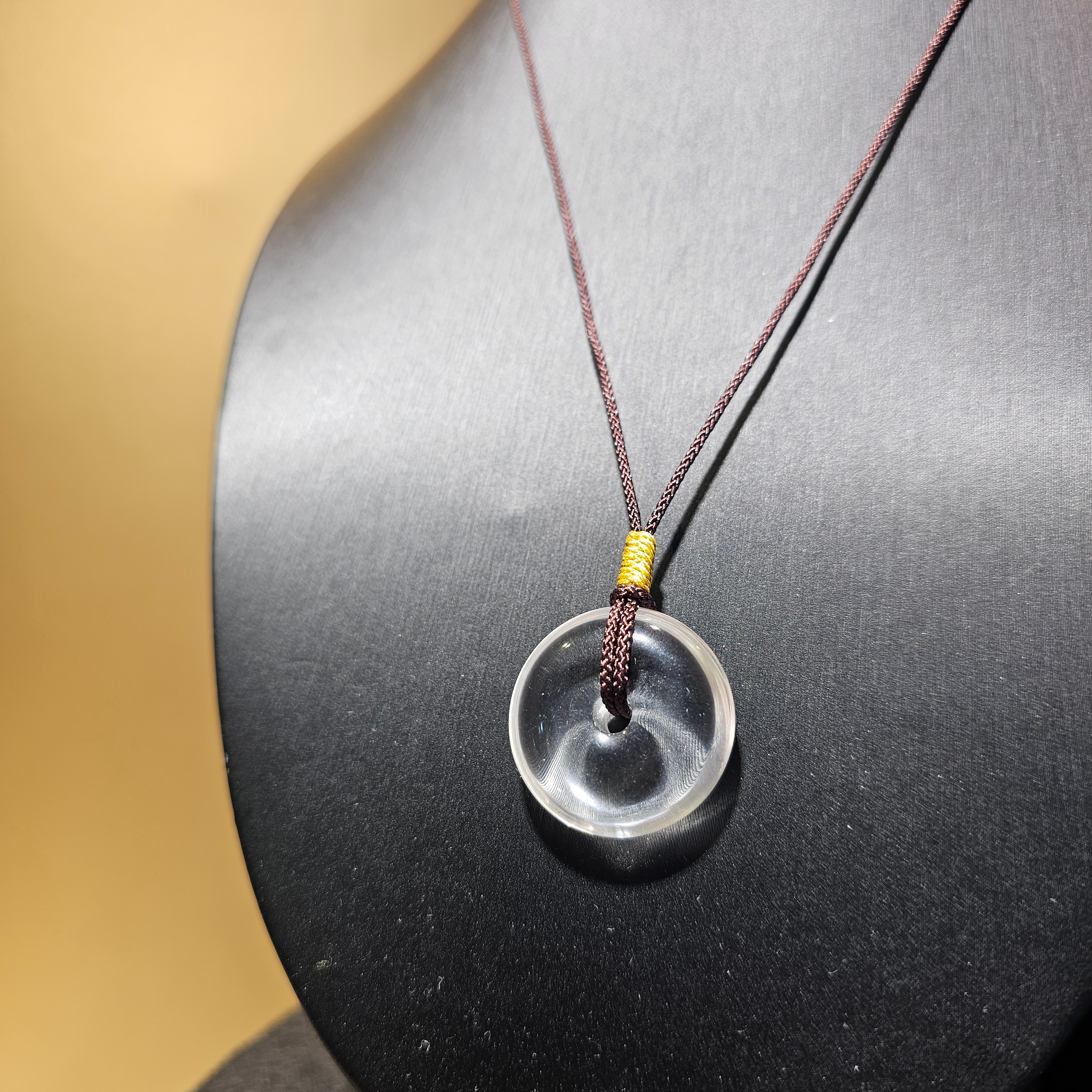 白水晶平安扣吊咀