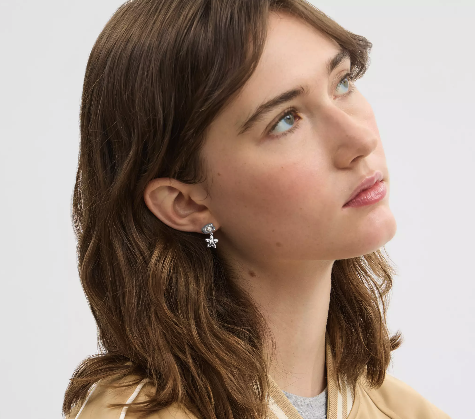 Coach Wildflowers Signature Pearl Drop Earrings