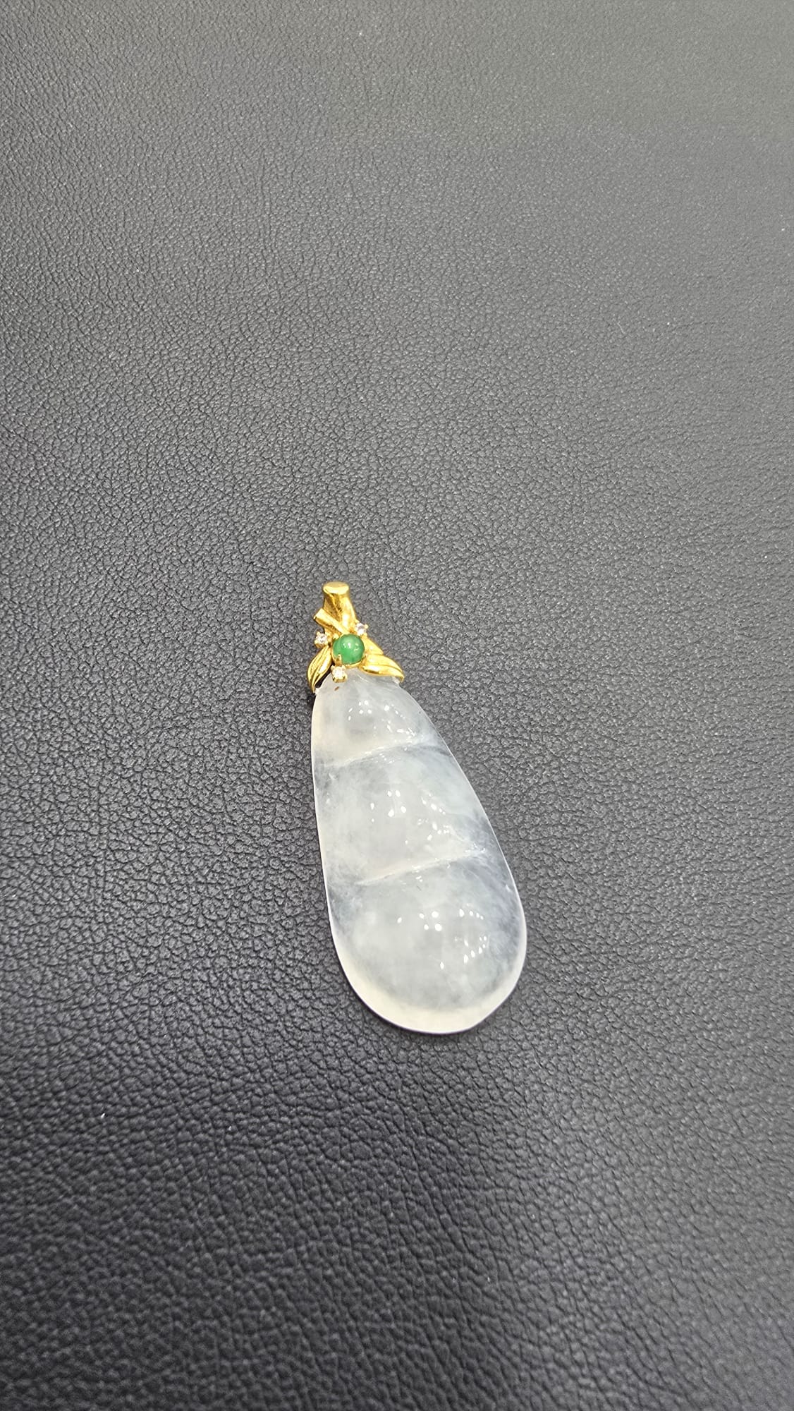 天然緬甸翡翠吊墜18K金配件