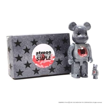 MEDICOM TOY日本限量版limited edition BE@RBRICK atmos x STAPLE TYPE-5 100% & 400% 