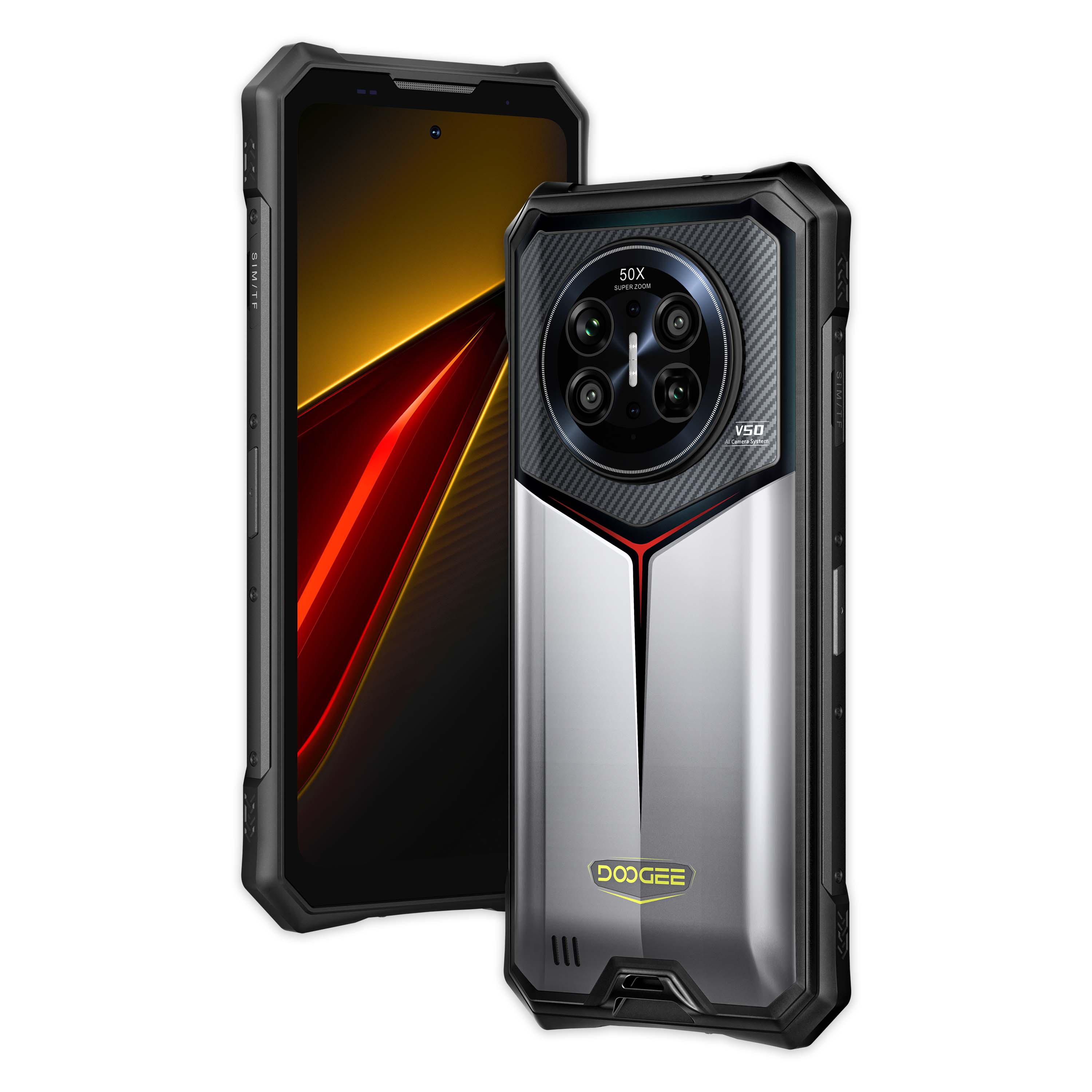 DOOGEE V50 5G | 6.78吋 120Hz 11000mAh 夜視 即時對講功能 氛圍燈 三卡槽 WiFi6E AI工具 三防手機 Rugged Phone