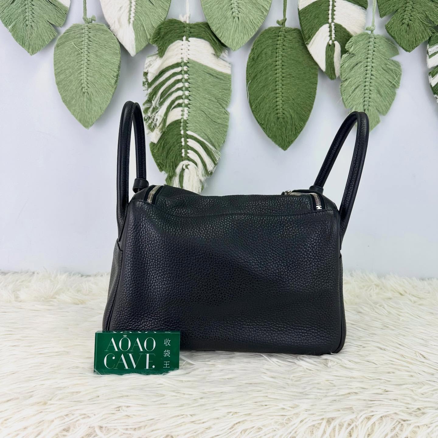 HERMES 🤍PRE OWNED Lindy 30 黑色銀扣 Z Stamp🖤