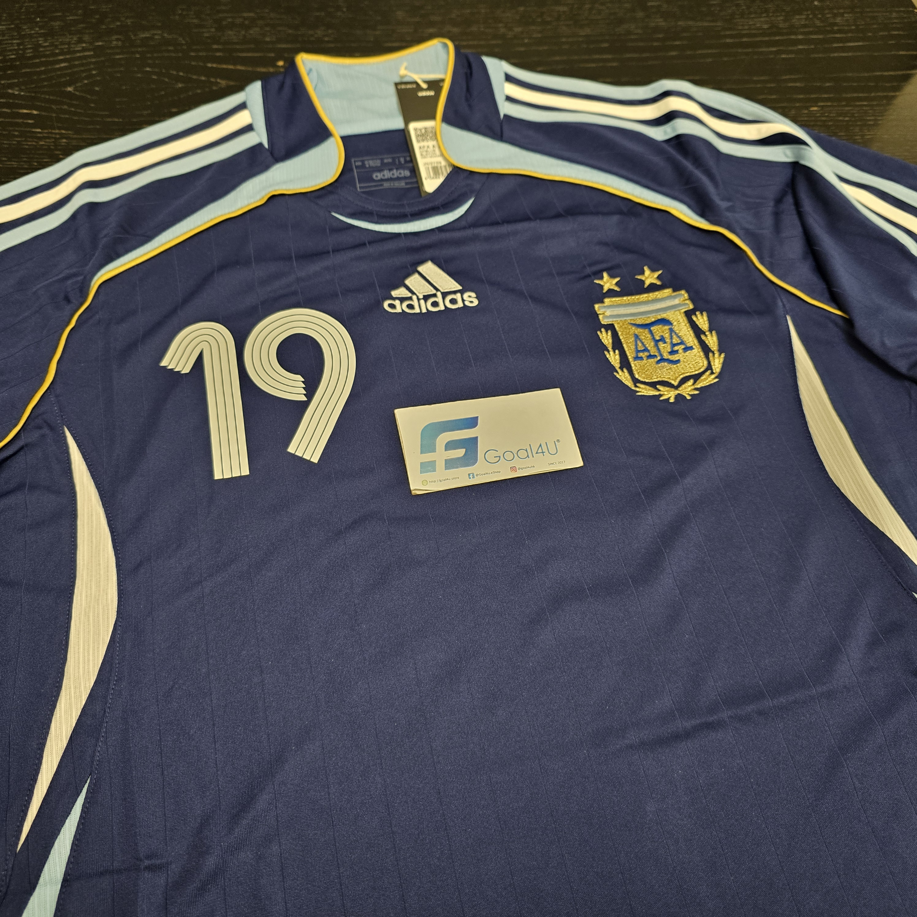 #現貨 ✨經典重生 🏆美斯首登世杯 Adidas Argentina 阿根廷 重製版 2006 作客球衣 連MESSI印字 (可加臂章) JN3709