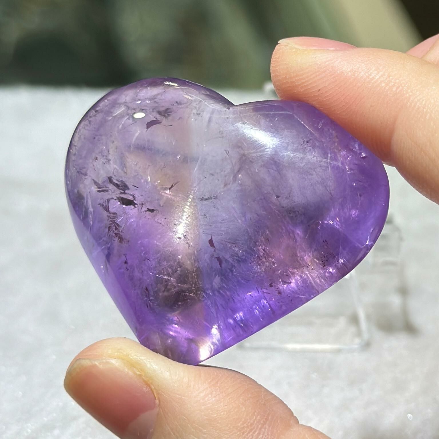 紫黃晶心心 (不連座) #01