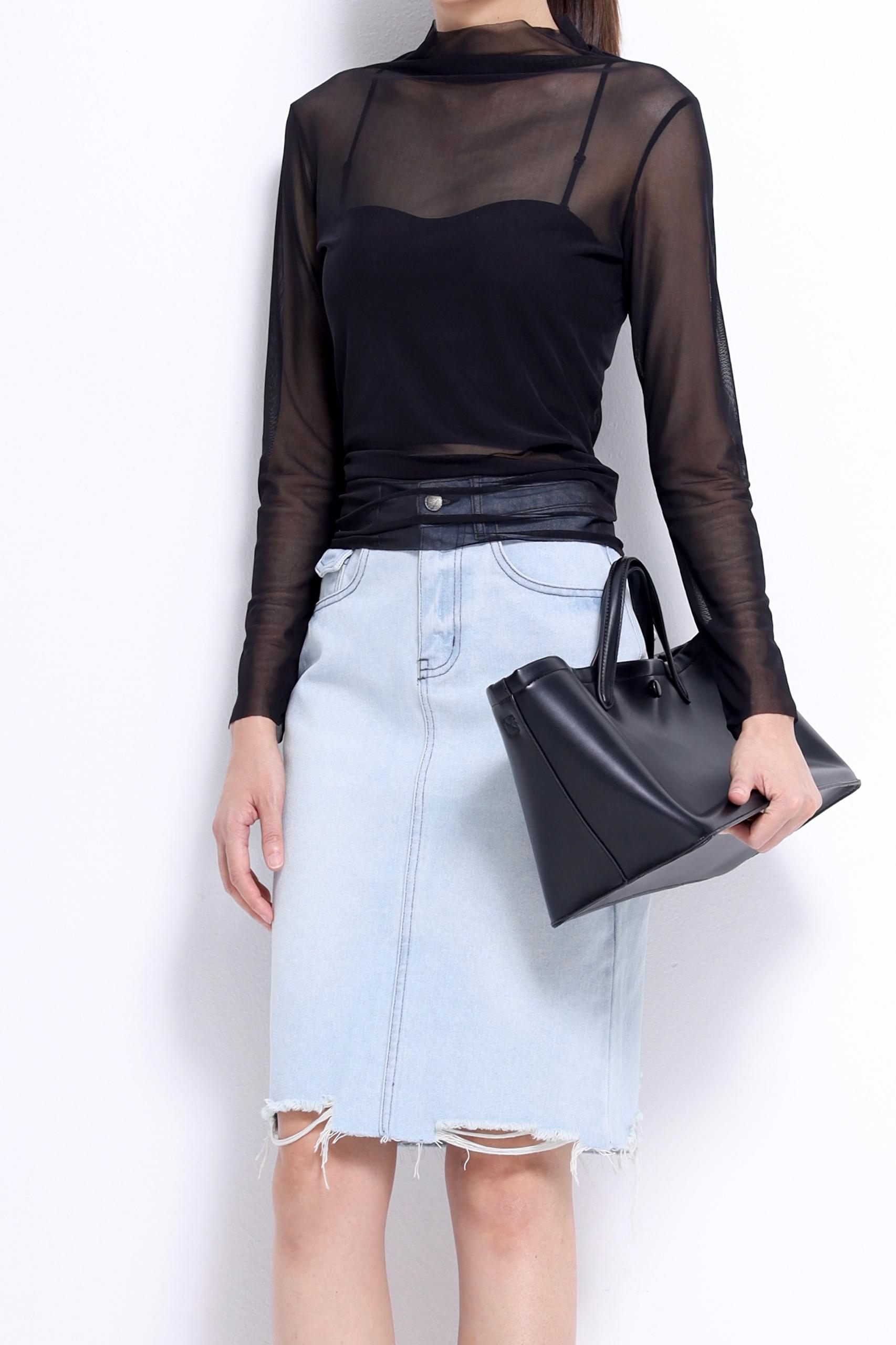 CB2737 SOFT HIGH NECK L/SLLV TOP