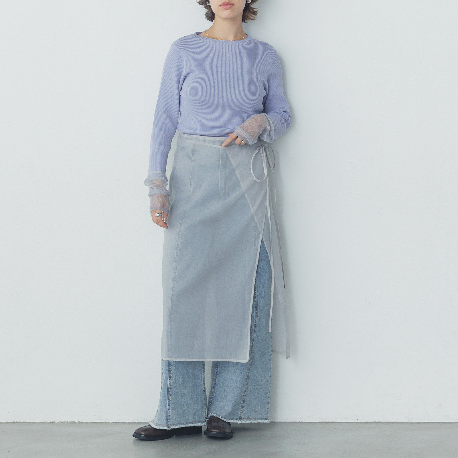 霧感疊穿連身outer【JOP002】