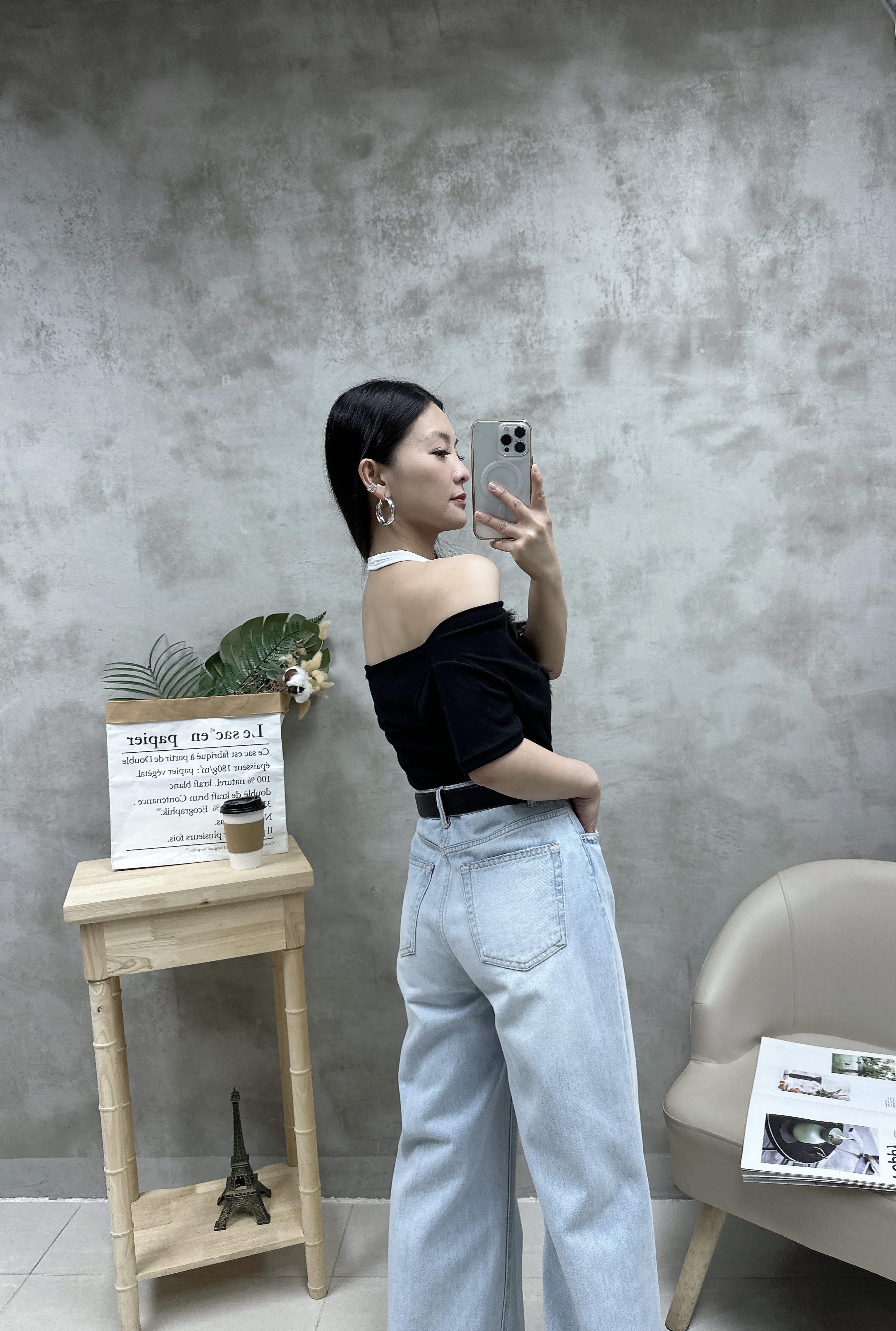 K15 假兩件拼色top