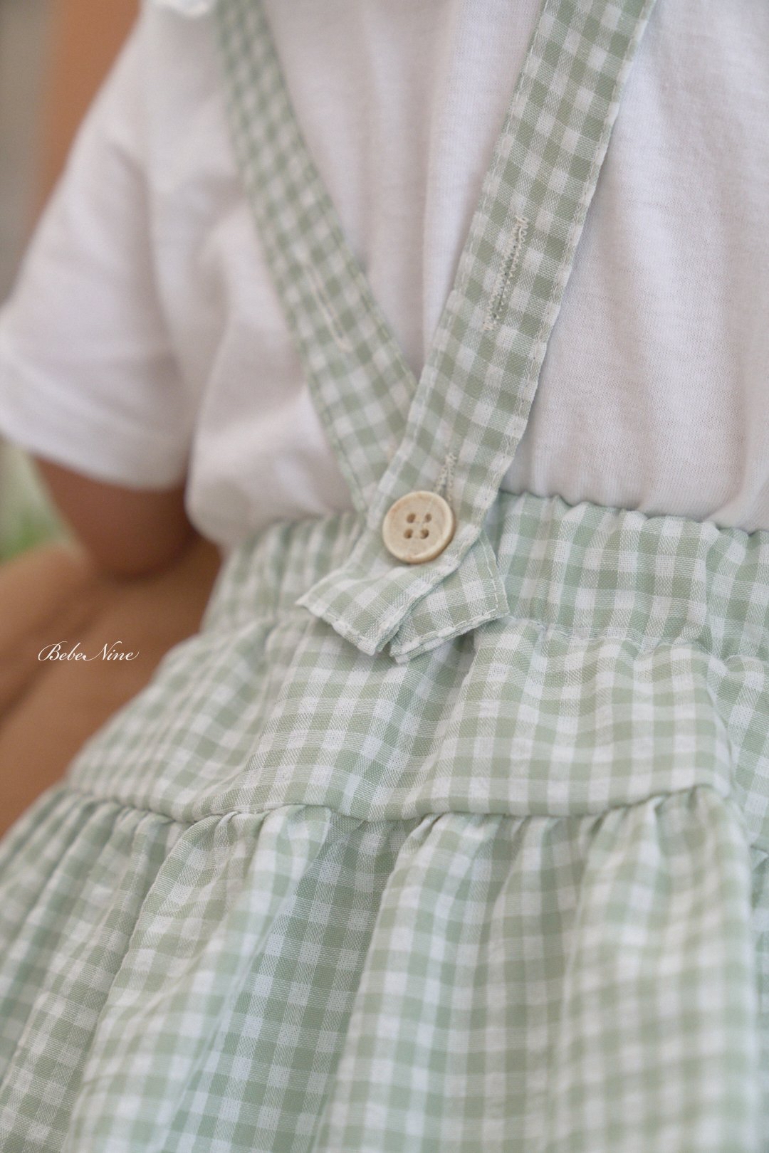 ☀️預訂 韓國直送☀️🇰🇷Bebenine兩色格紋純棉吊帶包屁裙