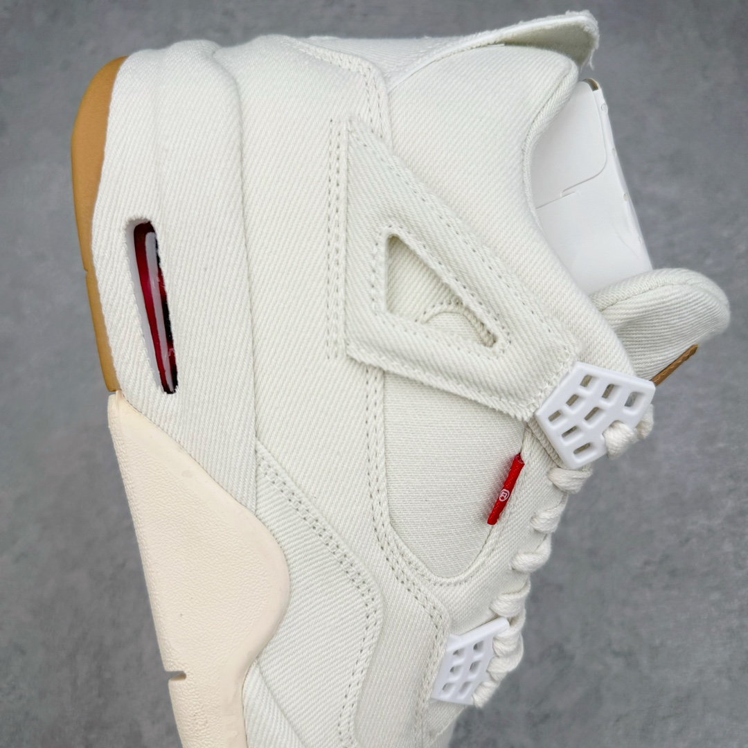 Levi's x Air Jordan 4 Retro 'White Denim' AO2571-100