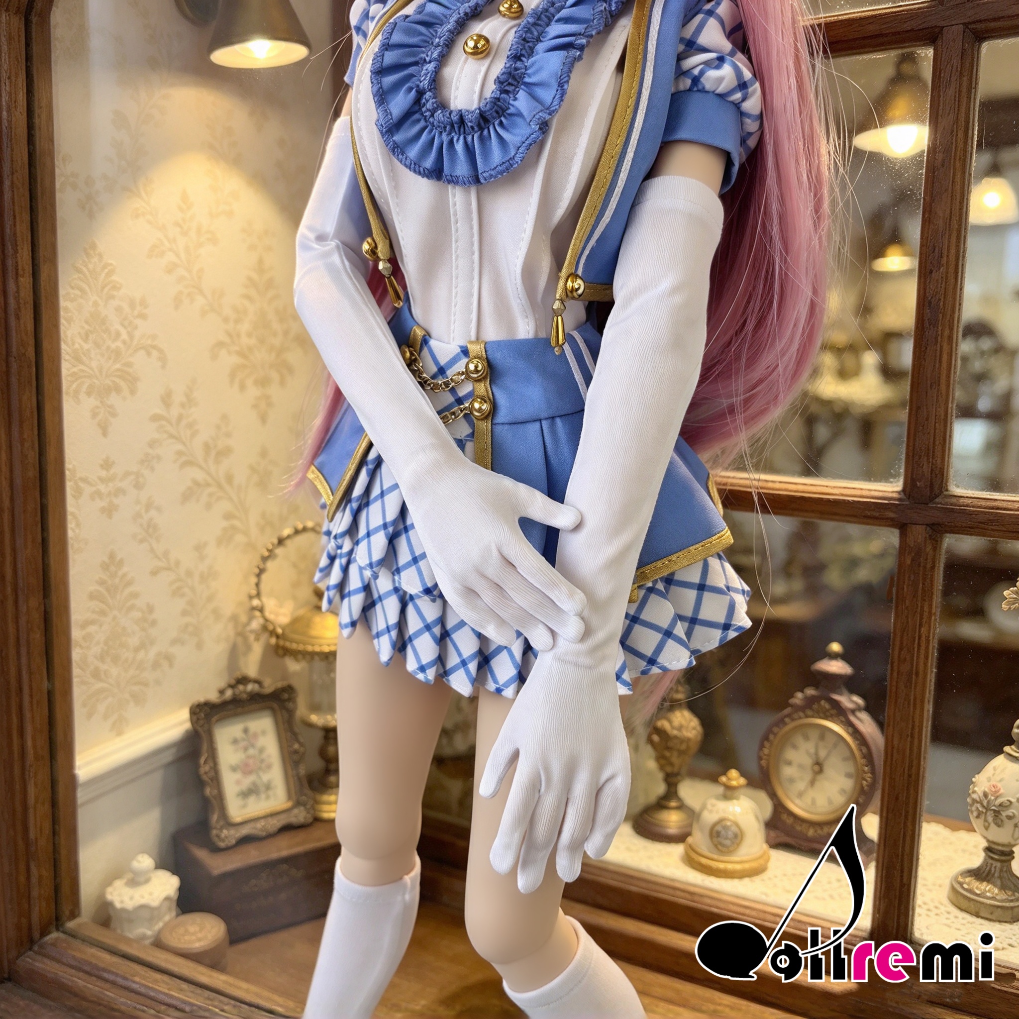 【dollremi】(A0126) 白色及肘手套 White Elbow-length gloves