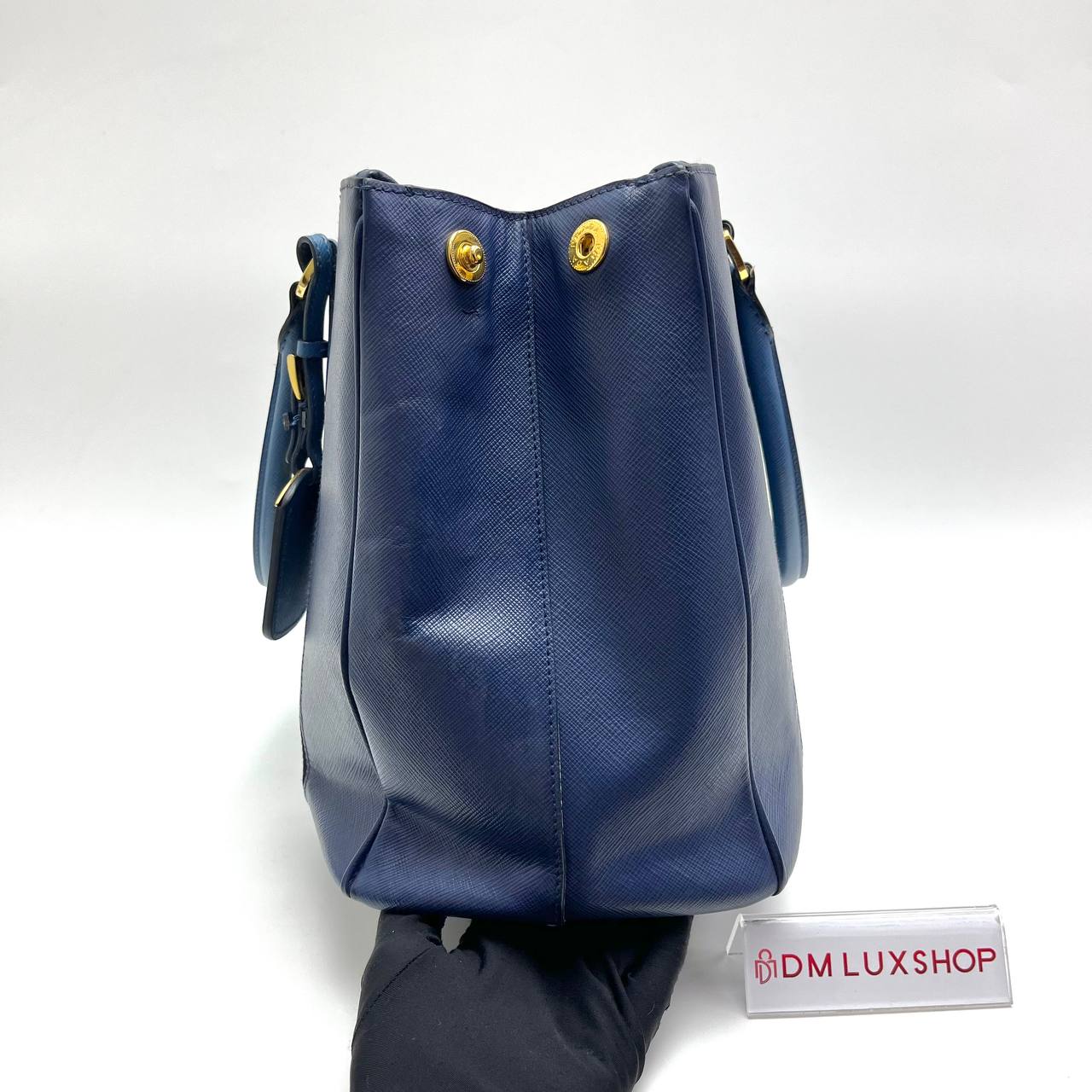 Prada Saffiano Blue Duo Tone