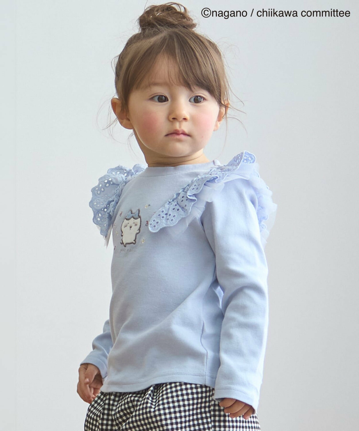 🆕【⭐訂購⭐】 🌀🇯🇵 日本直送🇯🇵 刺繡 #Chiikawa 薄紗荷葉邊肩袖 長袖Tee［3款選］🌀 [ELCA-0111][260329]