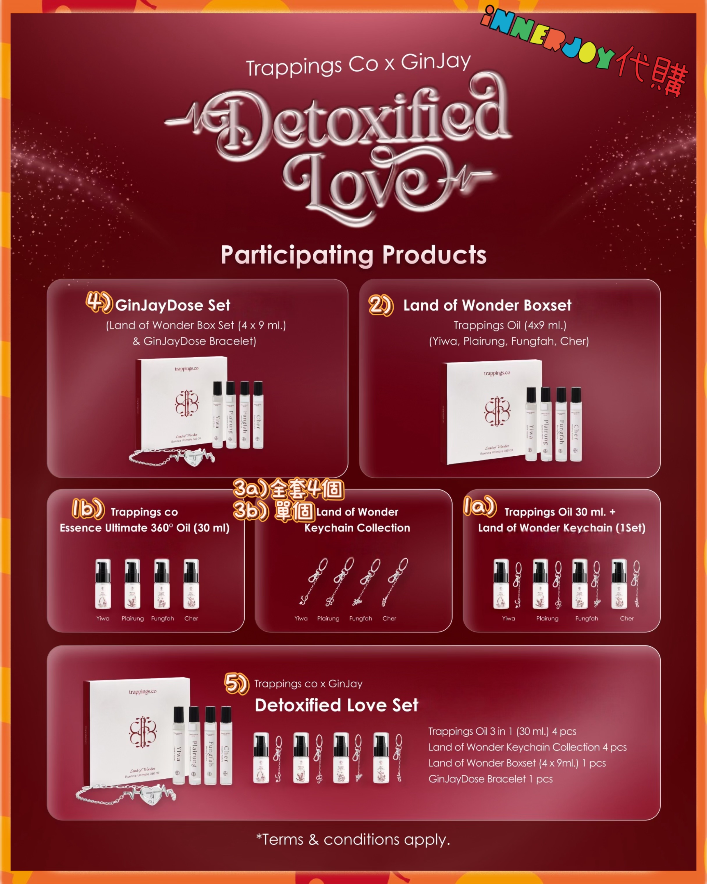 預購 | GinJay - X Trappings Co. 獨家聯名 💓 Detoxified Love 愛情排毒系列 Lucky Fans 招募