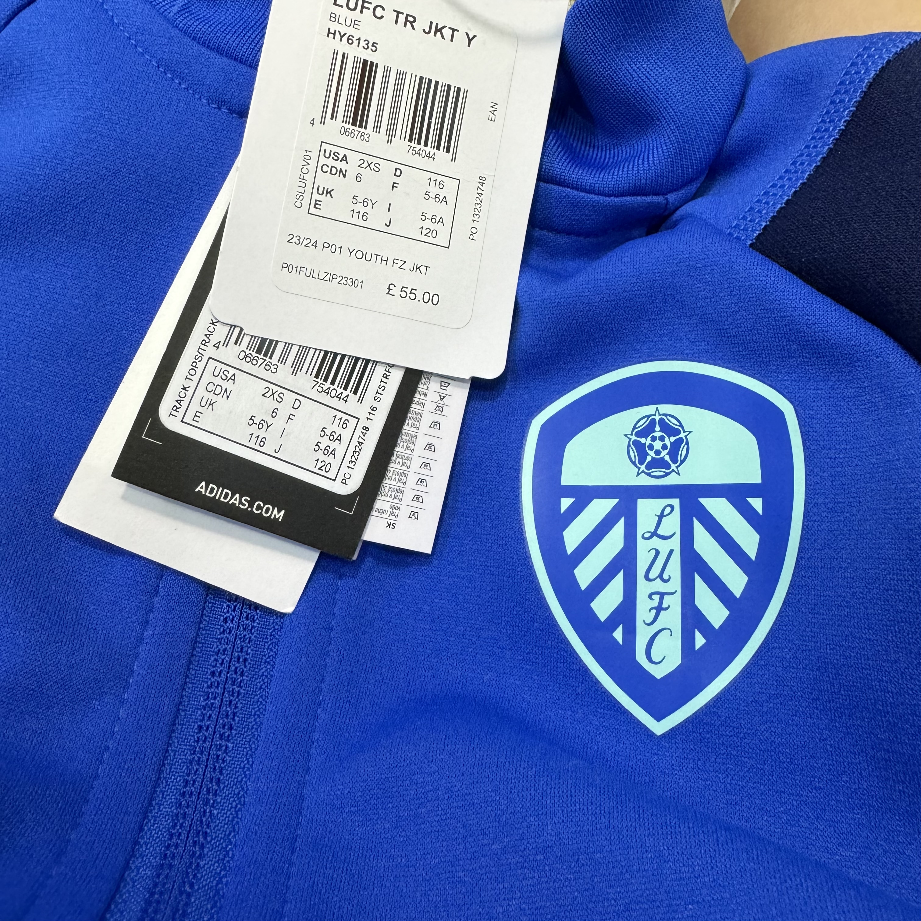 (Kids size)Leeds United training jacket (Bnwt)