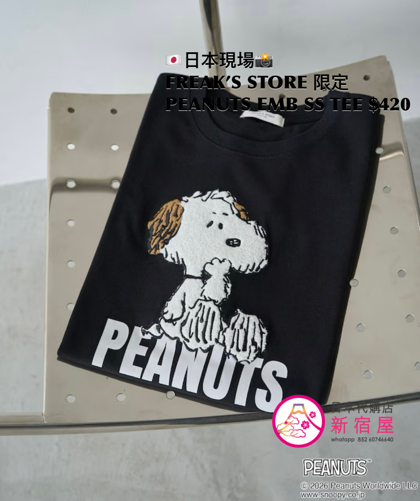 FREAK’S STORE 限定 PEANUTS EMBROIDERY S/S T-SHIRT 