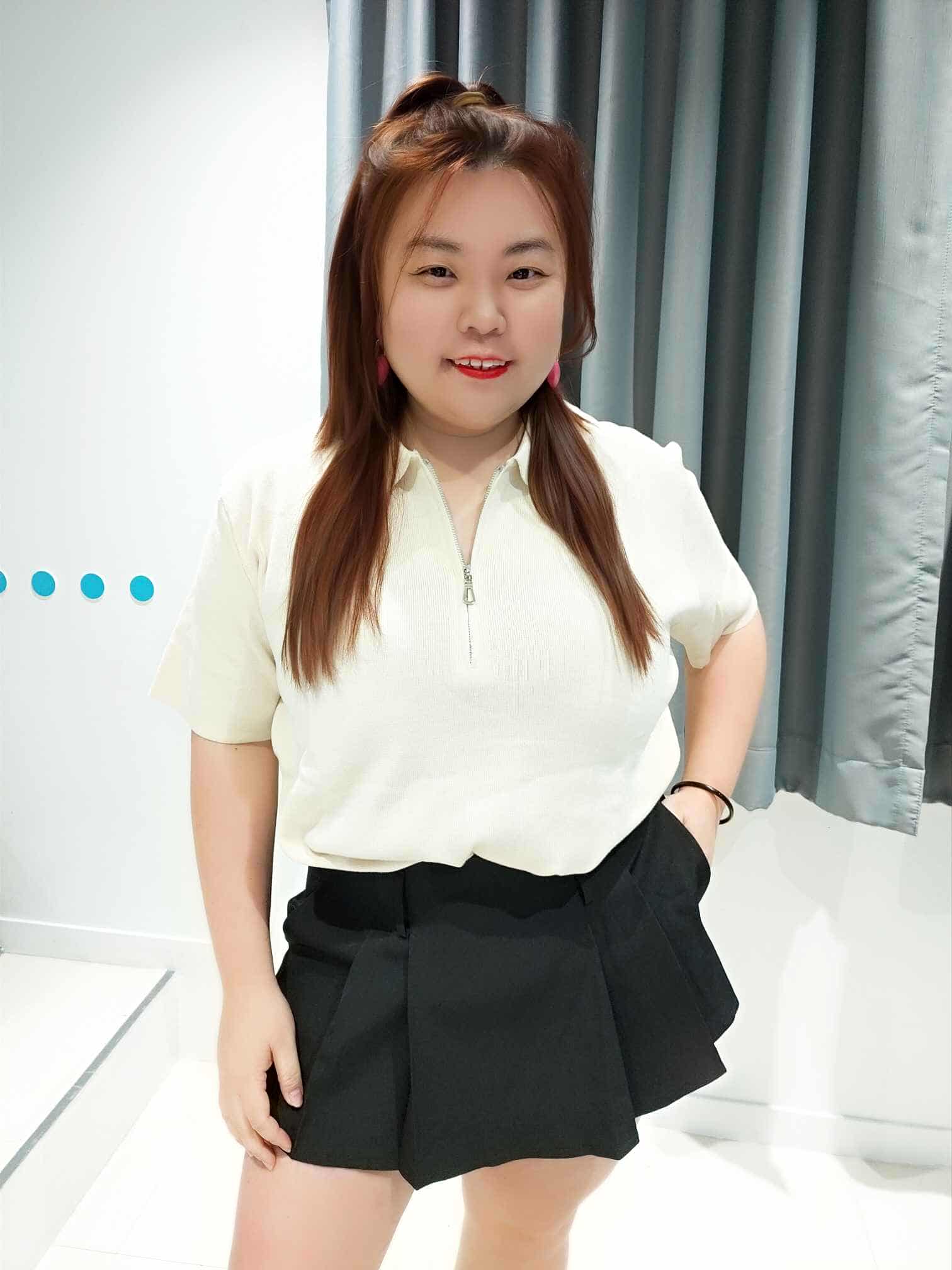 ENC06 YP03 拉链设计有领针织上衣