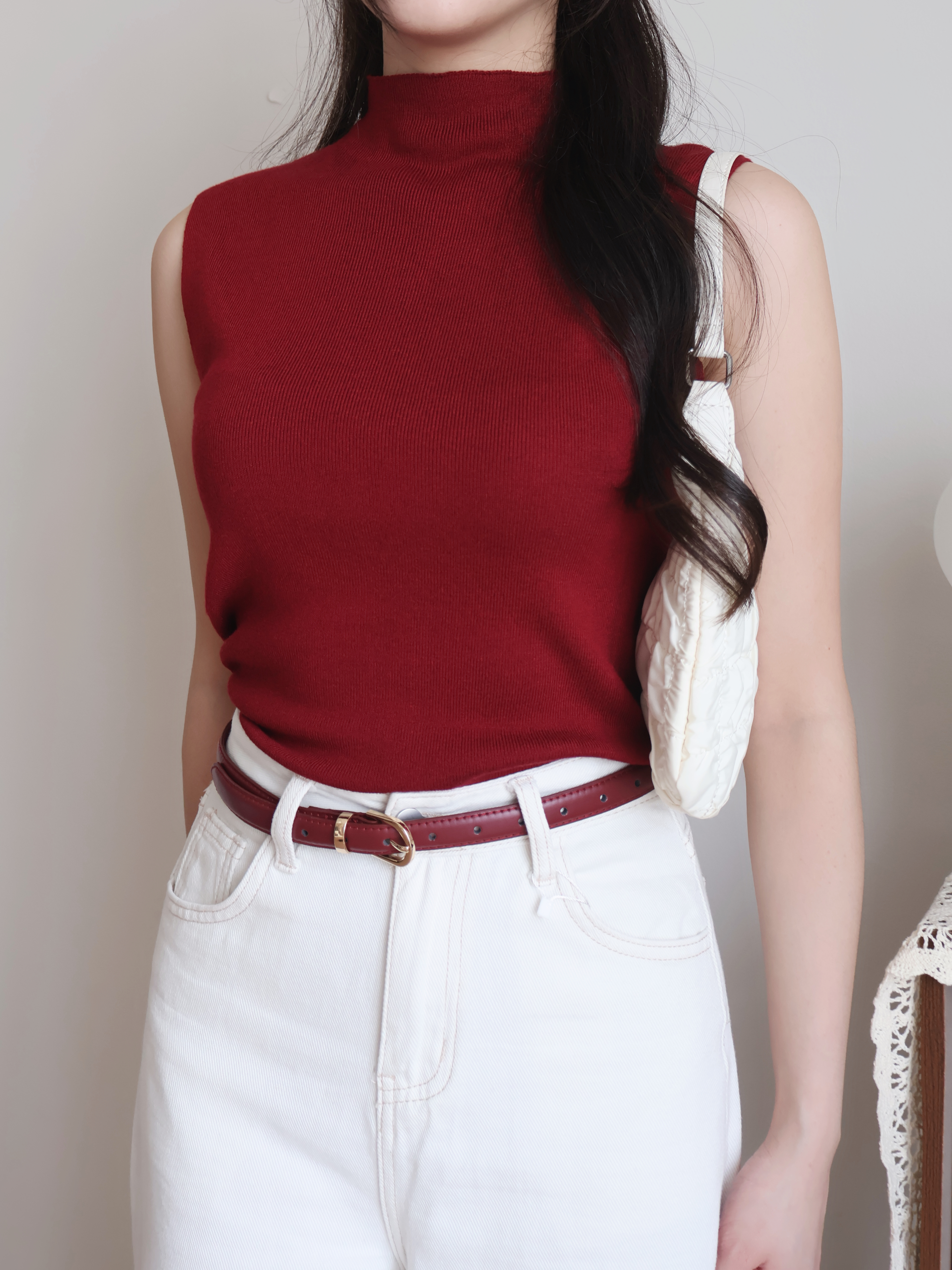 Asher Knitted Top | Red