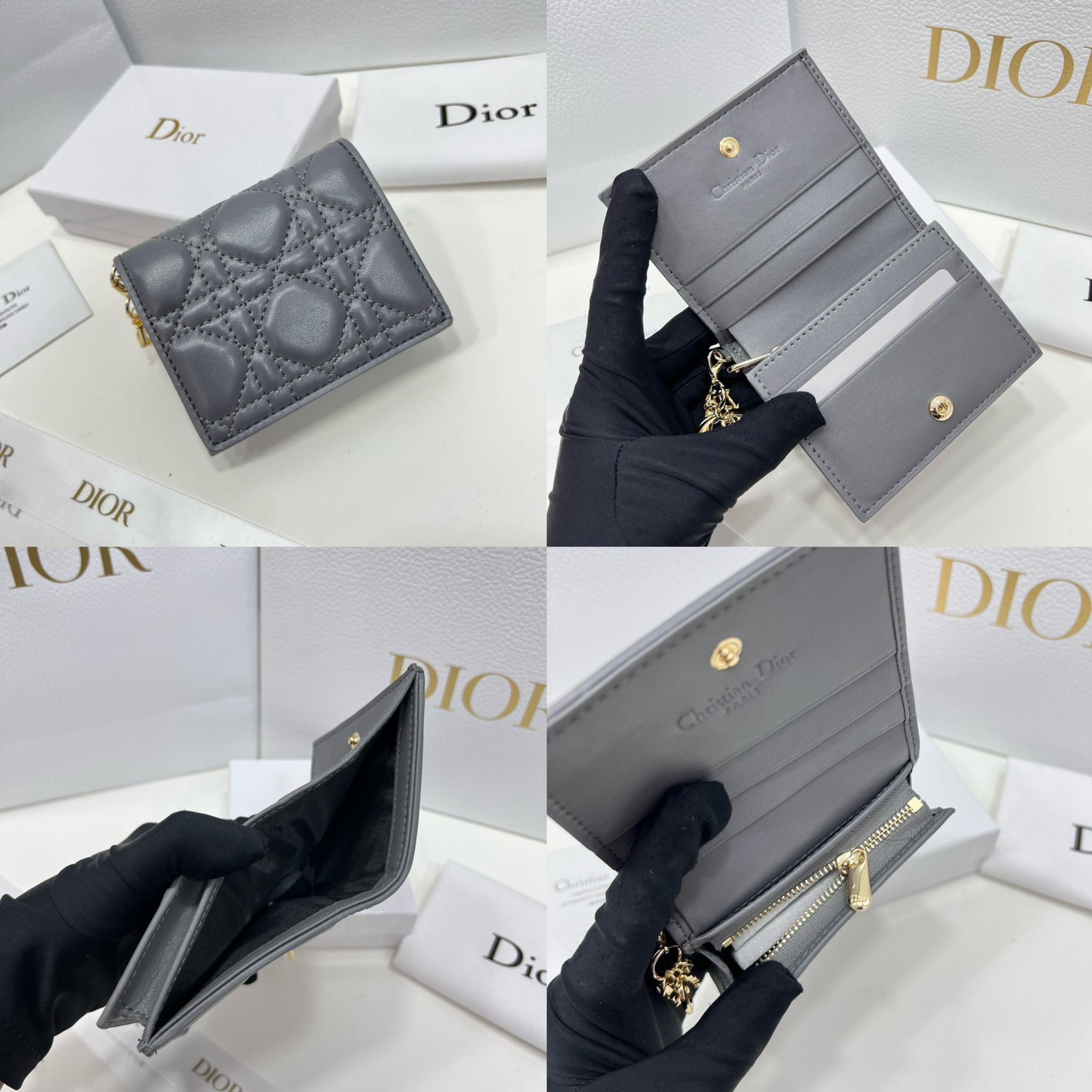 $178隻。(3色選擇)D*ior lady多功能銀包