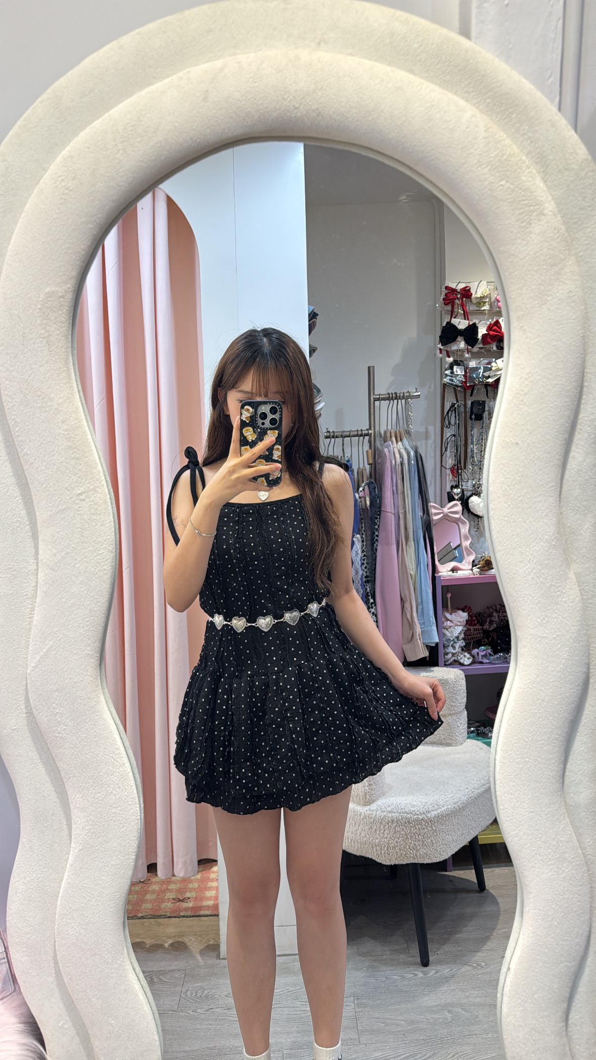 韓國波點ops綁帶兩用外撘