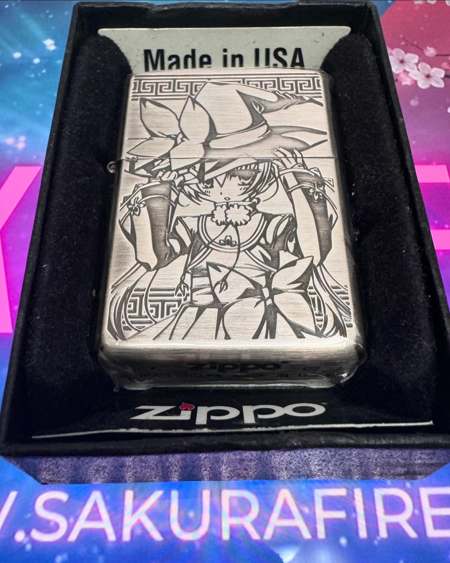 🔥Zippo🔥2009年日版《真戀姬無雙萌將傳》 鳳統雙面雕刻紀念收藏絕版鍍 