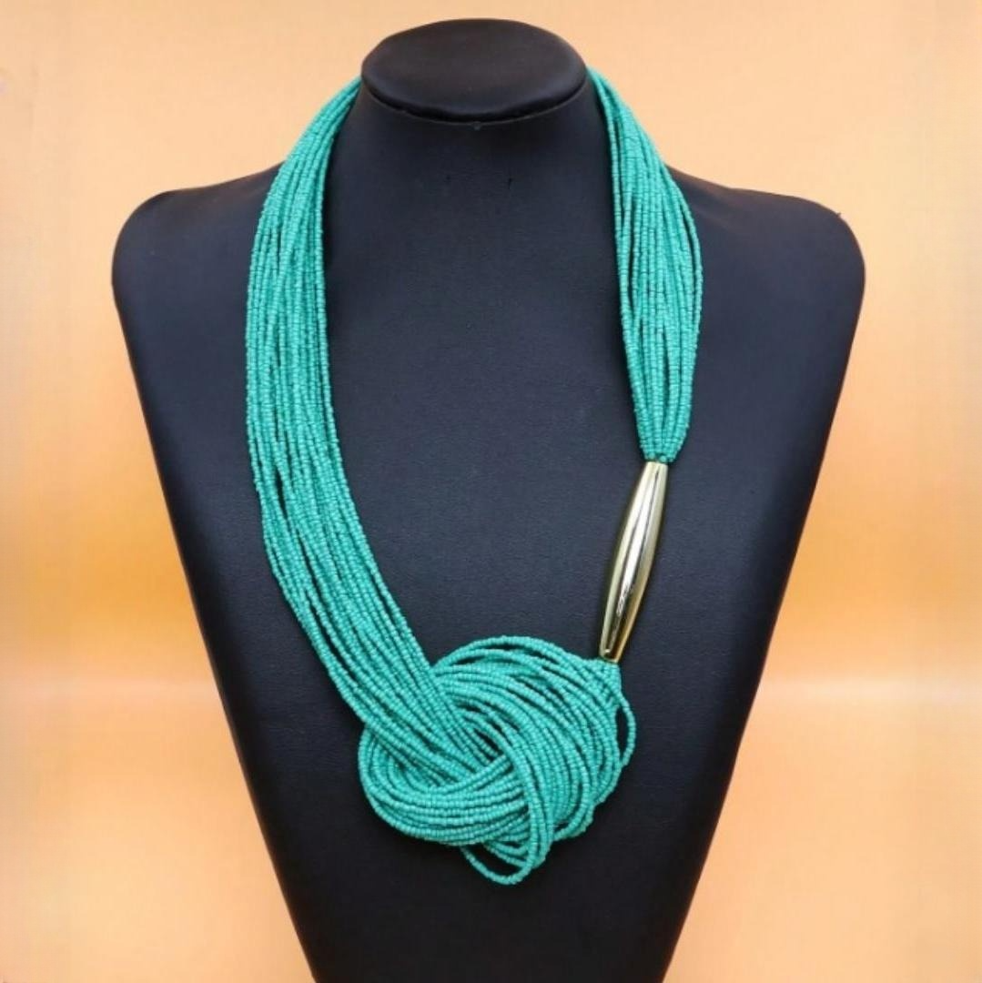 Interlace Bold Bead Necklace