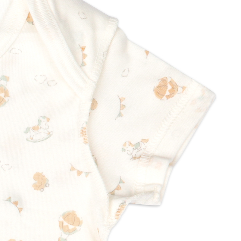 🇯🇵預訂 日本直送🇯🇵玩具木馬印花純棉短袖包屁衣兩件套