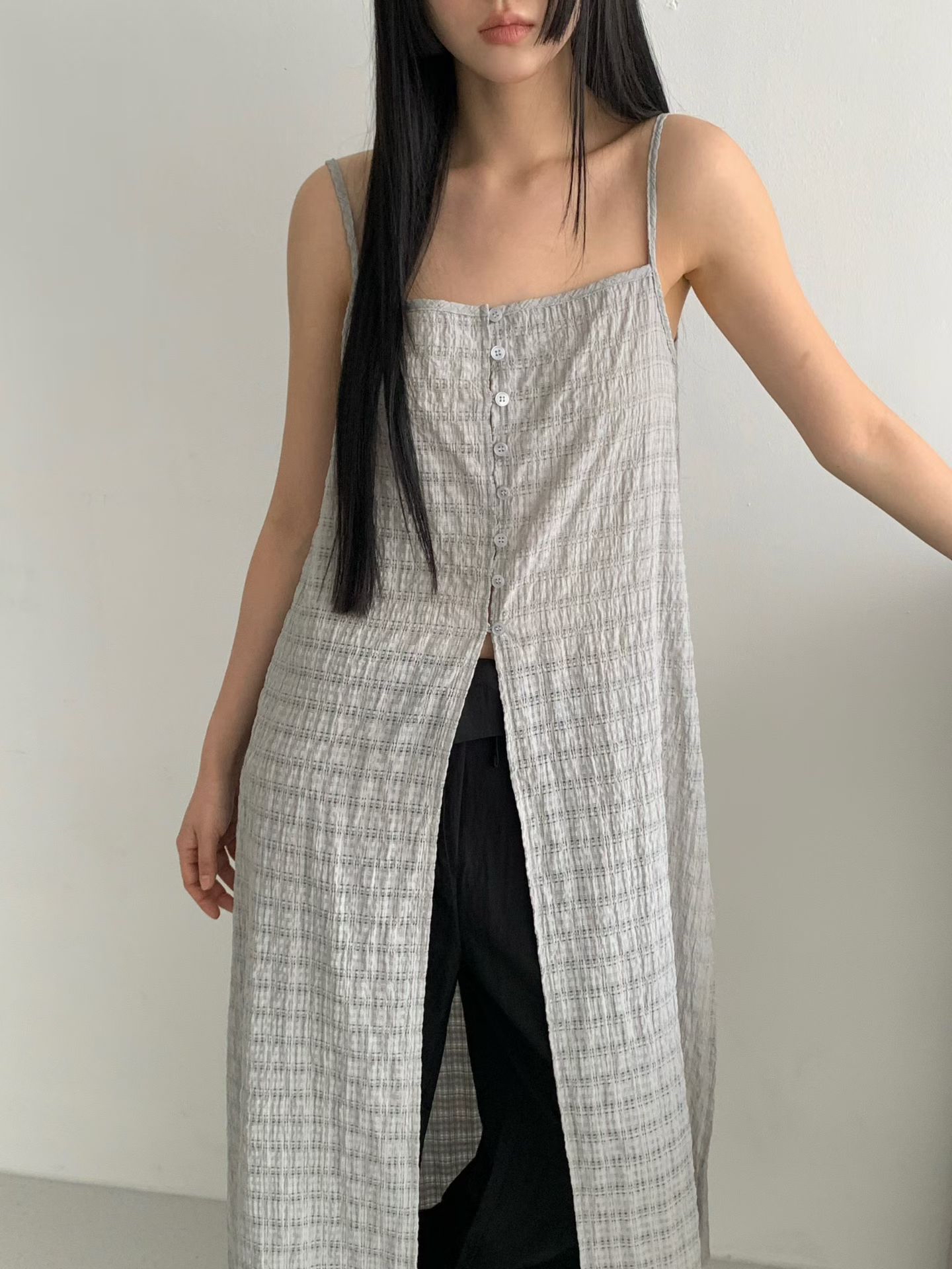 🇰🇷韓國女裝 | Check sleeveless 