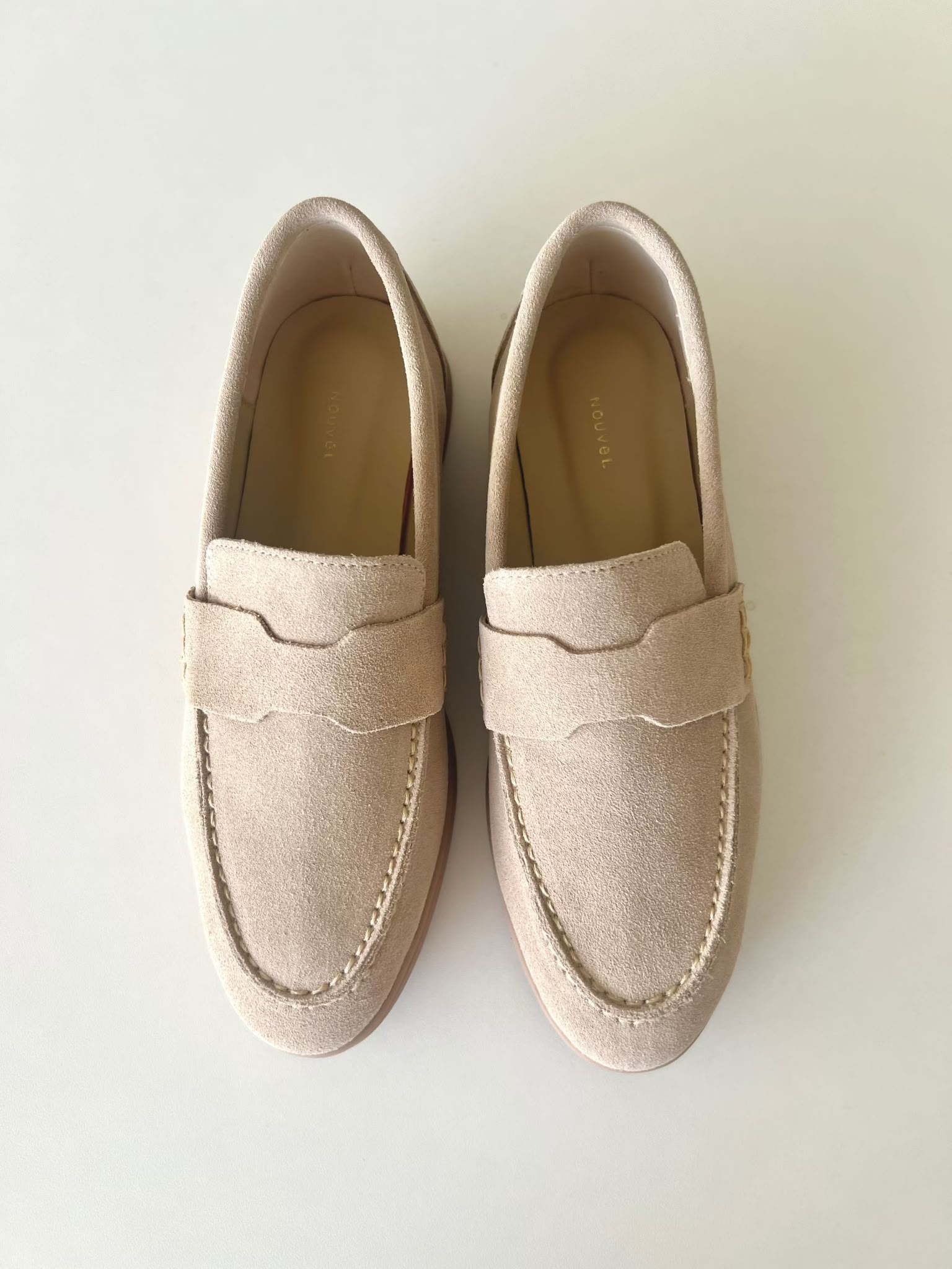 ♥︎韓系高質感麂皮車縫線樂福鞋 (Classic Chic Suede Loafers) *Special price*
