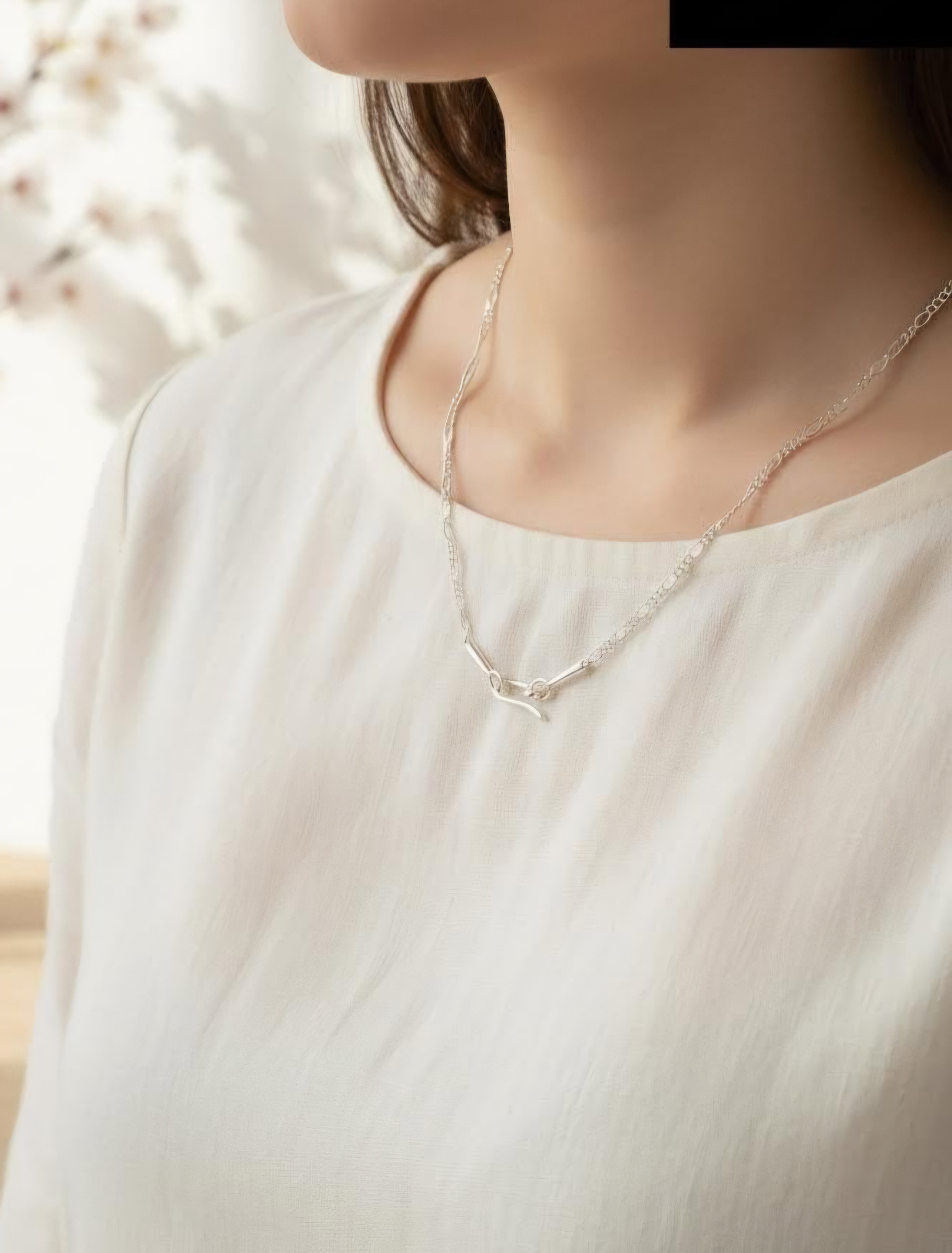 S925 - EN0107 Hook Clasp Chain Necklace