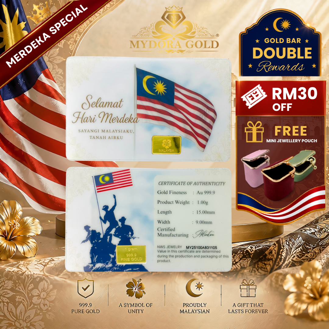MYDORA 999.9 Gold Bar 1G - SELAMAT HARI MERDEKA