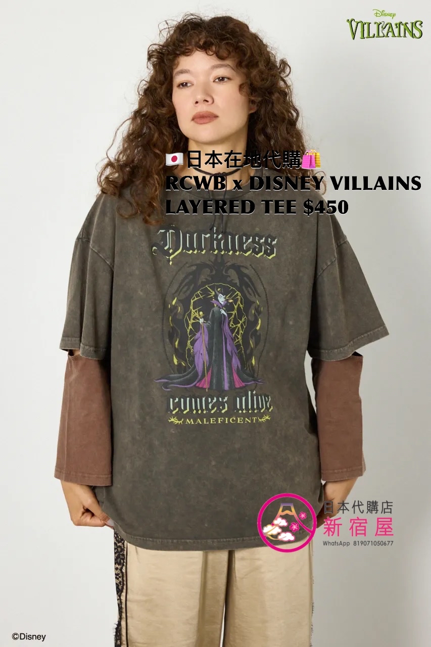 RODEO CROWNS WIDE BOWL x DISNEY VILLAINS LAYERED T-SHIRT