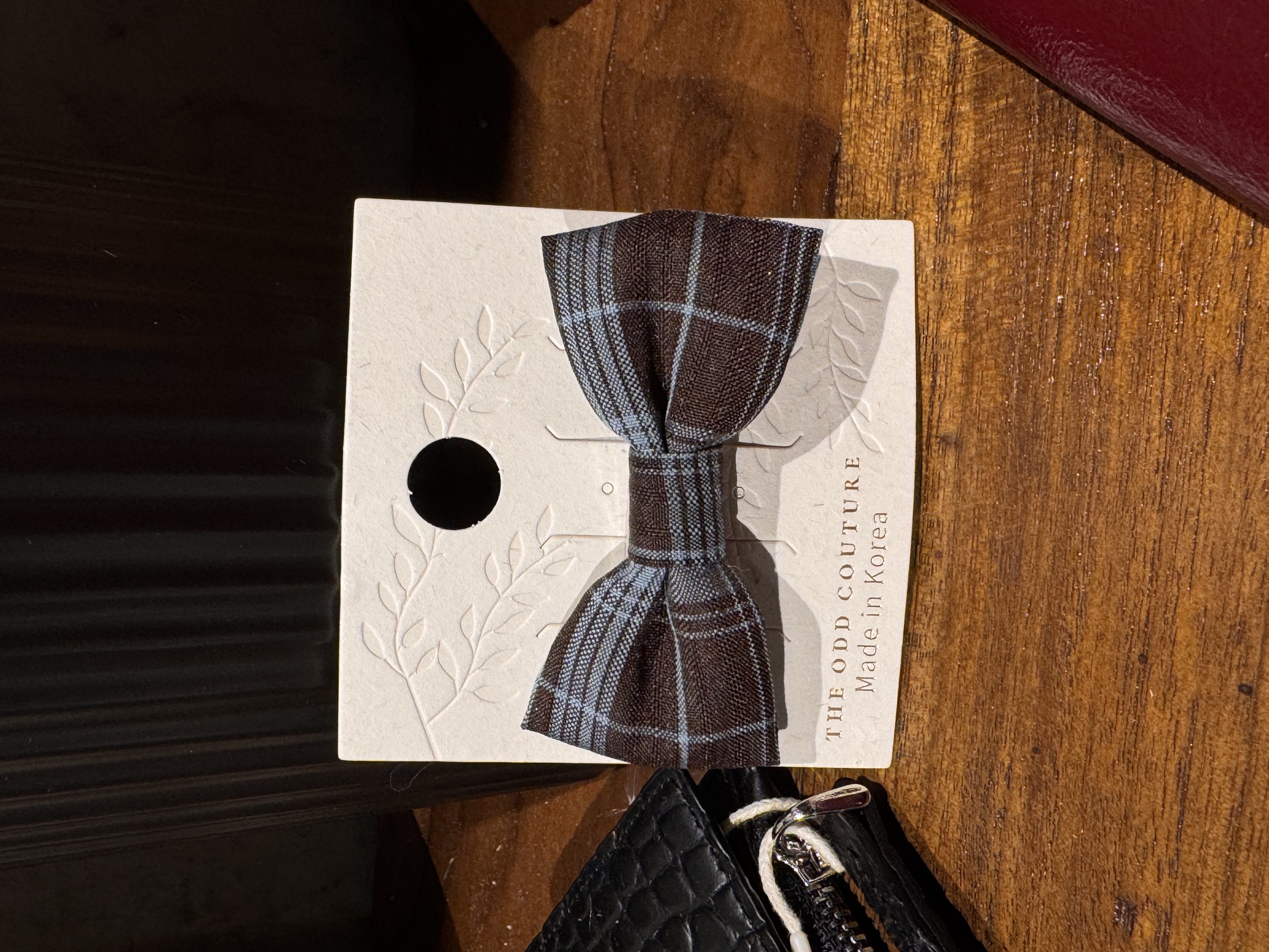 Plaid Charm Hair Clip