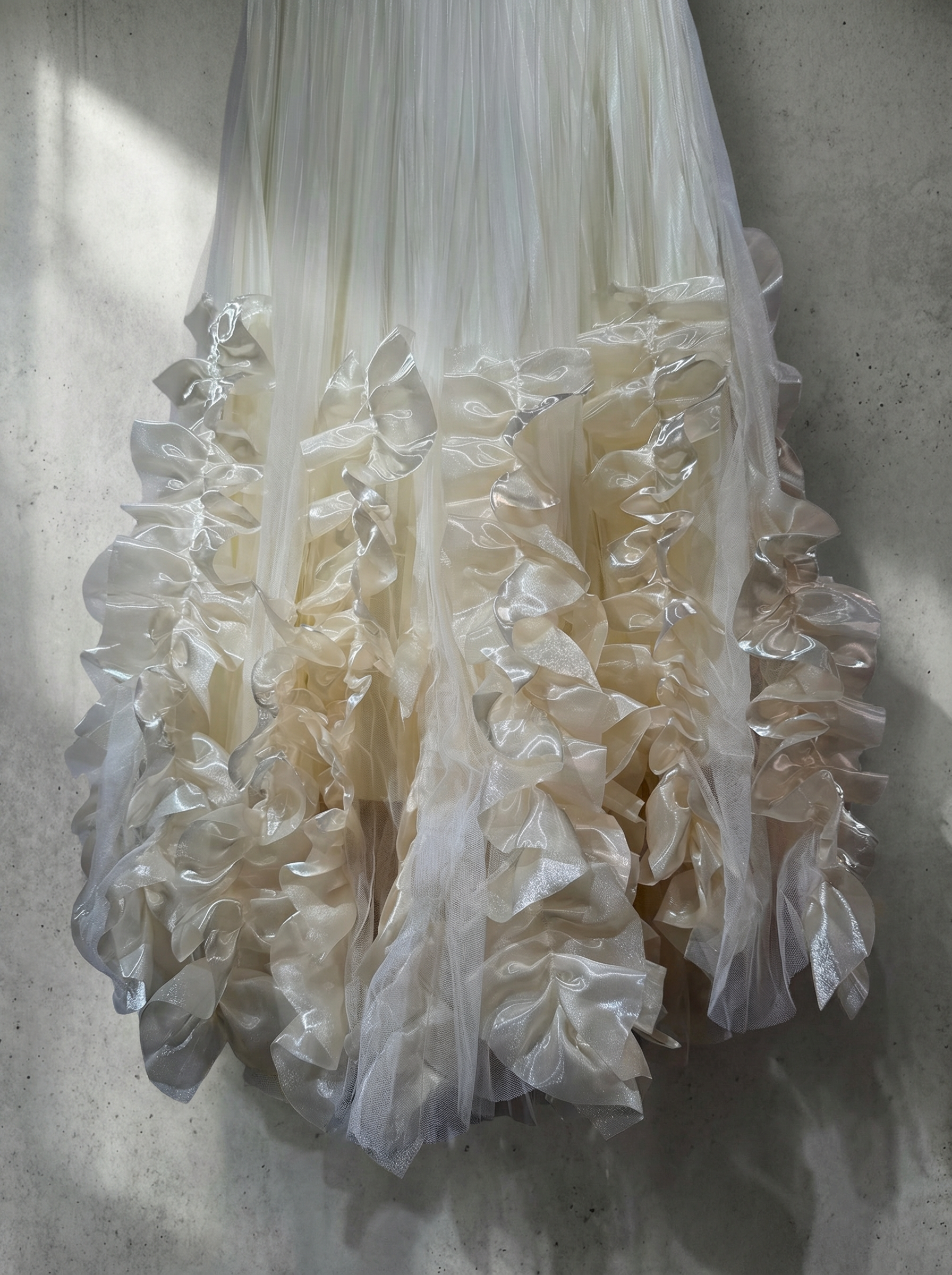 浪漫褶邊薄紗長裙