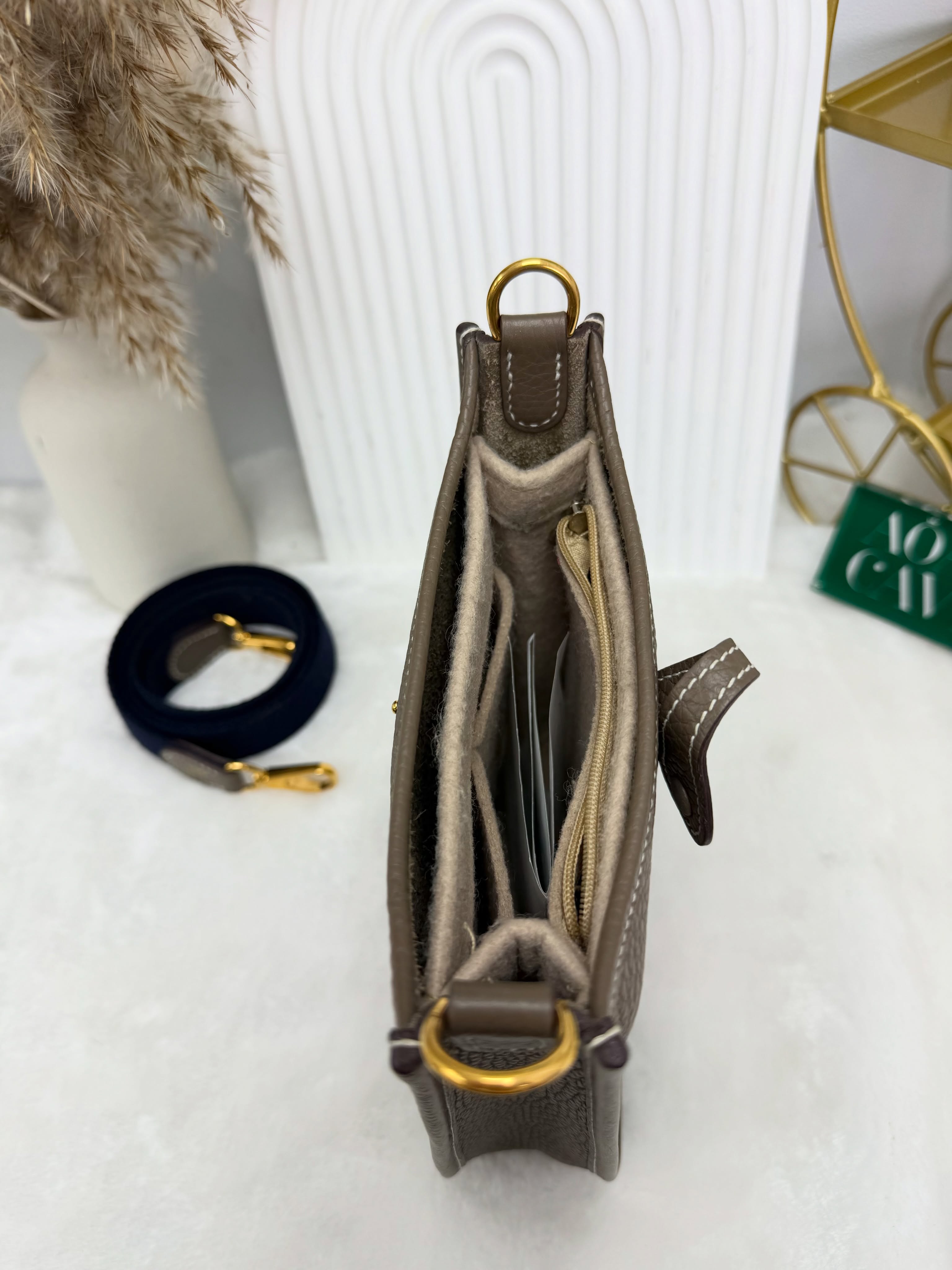 Hermes👜 PRE OWNED 🛍️🤎大象灰 mini e Y stamp 全套有單