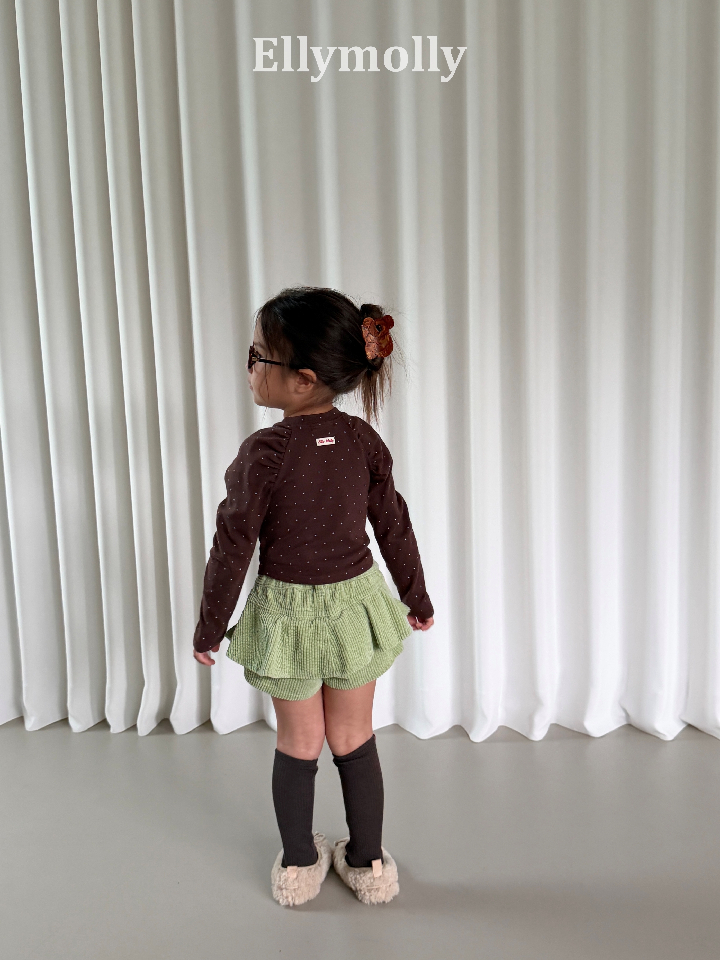 Ellymolly | Giselle Dot Shirring T-shirt