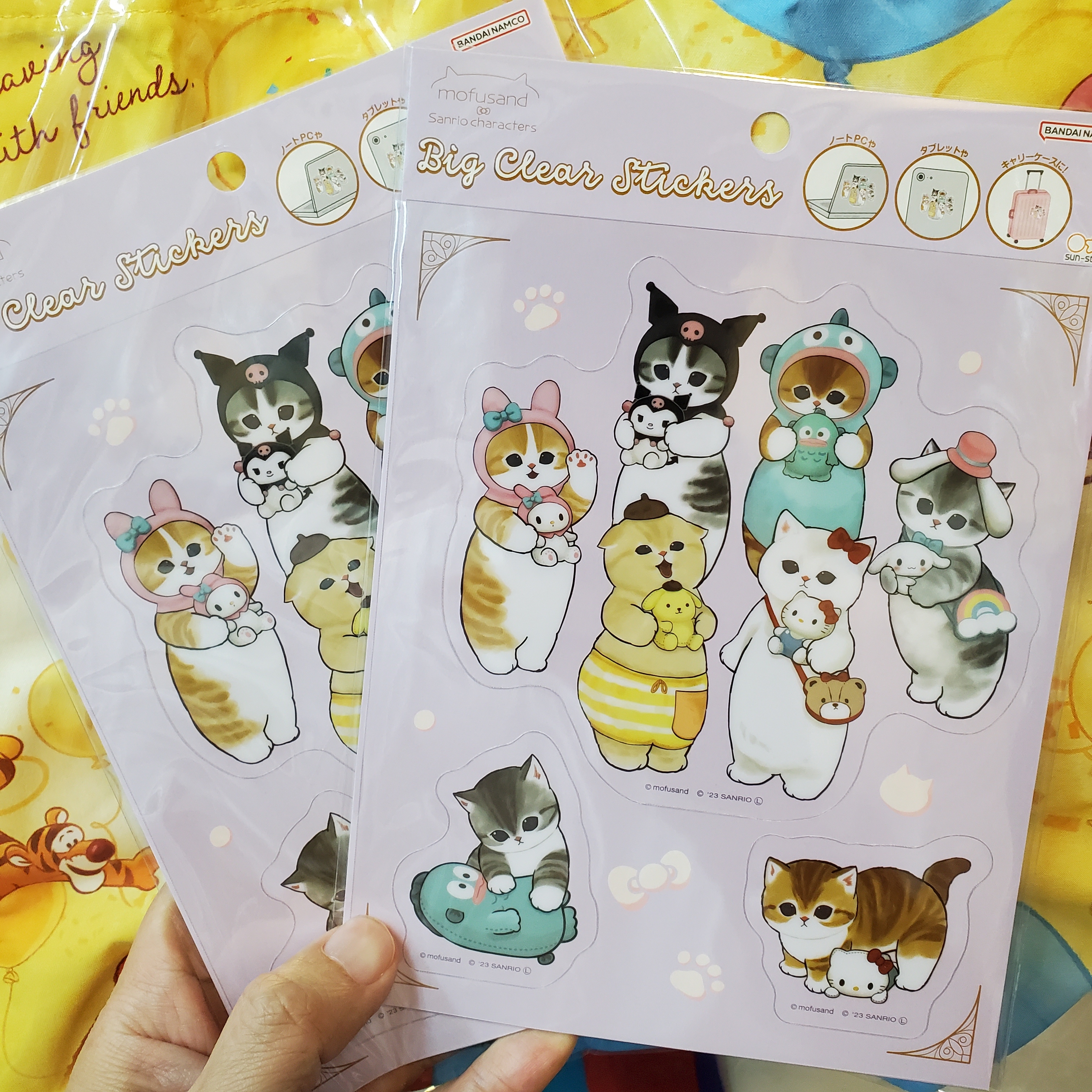 [現貨] [日本直送] MOFUSAND x SANRIO | BIG CLEAR 貼紙 {TF2311021}