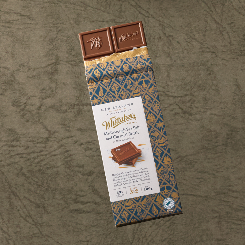 WHITTAKER'S 紐西蘭海鹽焦糖牛奶巧克力 (100G)
