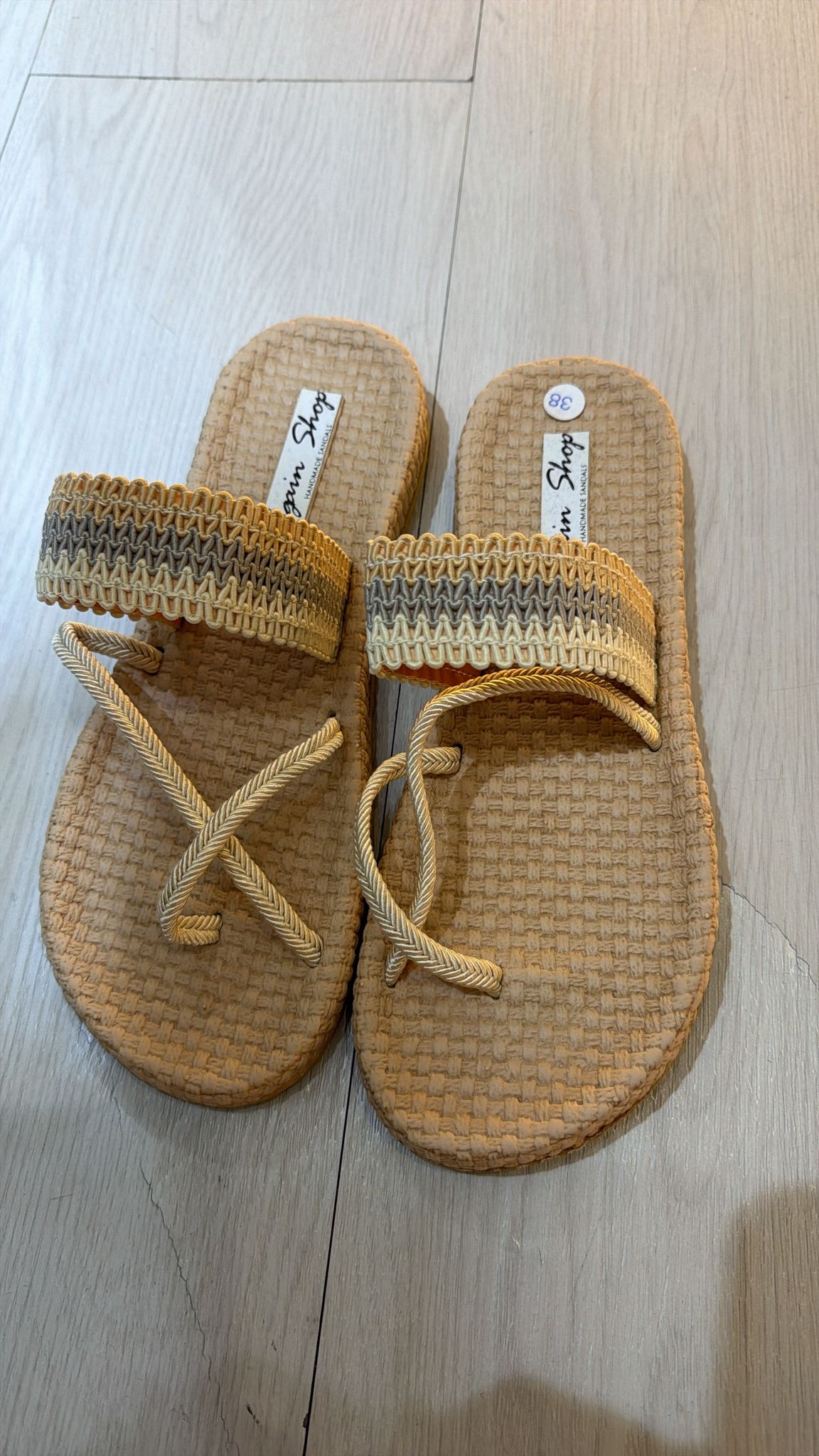 手工編織涼拖鞋