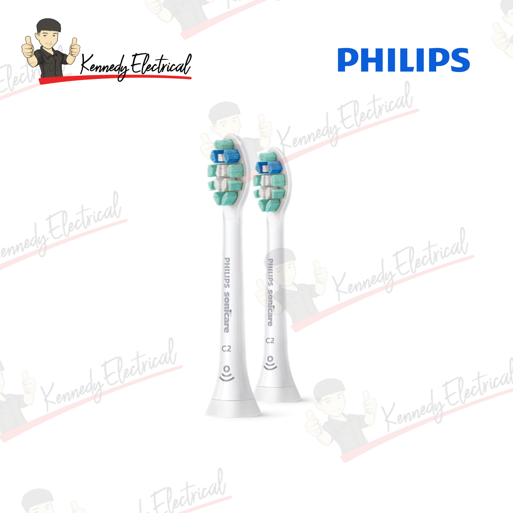 Philips Sonicare C2 Optimal Plaque Defense Toothbrush Heads 2pcs (HX9022/28)