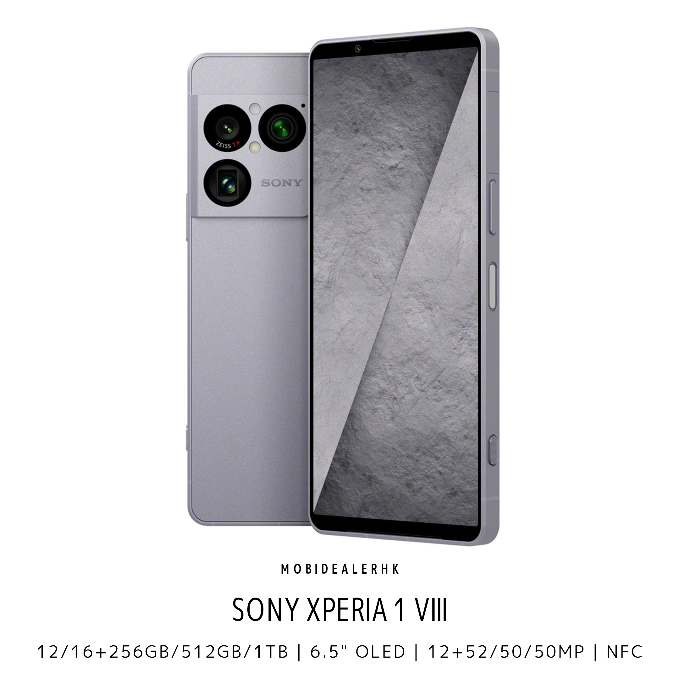 Sony Xperia 1 VIII | 索尼 Xperia 1 VIII | 5G | 智能手機 | 12/16+256Gb/512Gb/1Tb | 6.5" OLED | 12+52/50/50MP | NFC | 無線充電